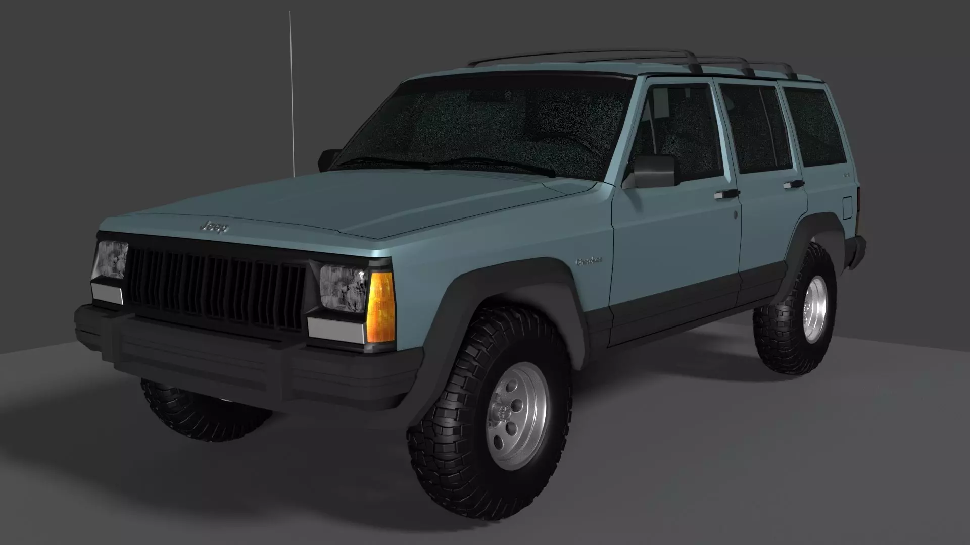 Jeep Cherokee low poly 3d model 3D model_0