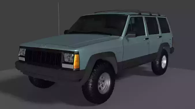 Jeep Cherokee low poly 3d model