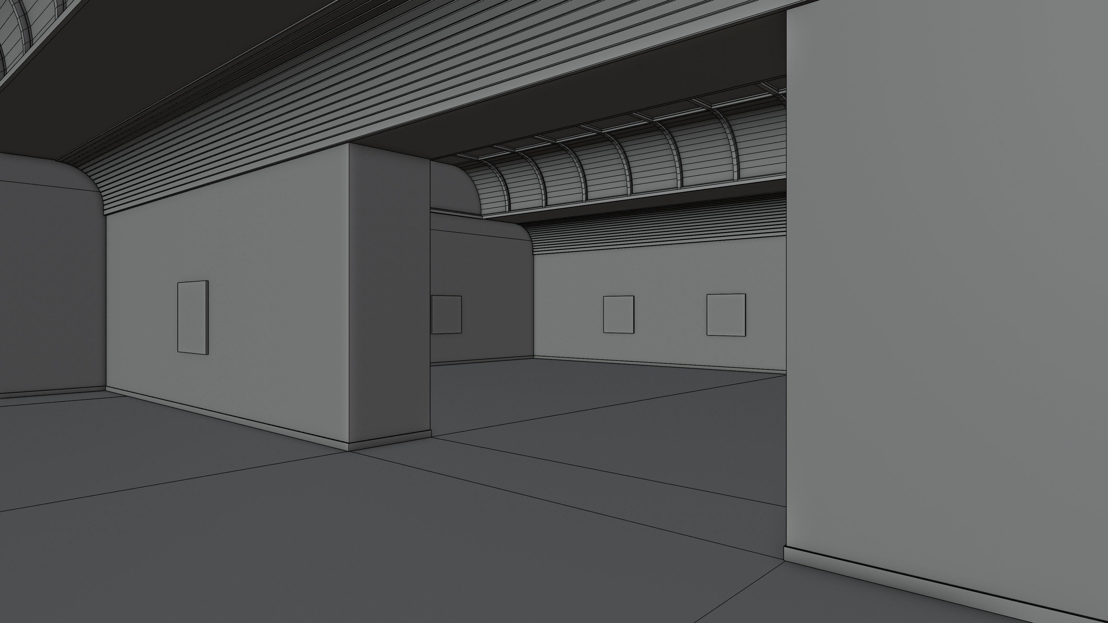 Art Museum Gallery Interior 24 Low-poly 3D model_21