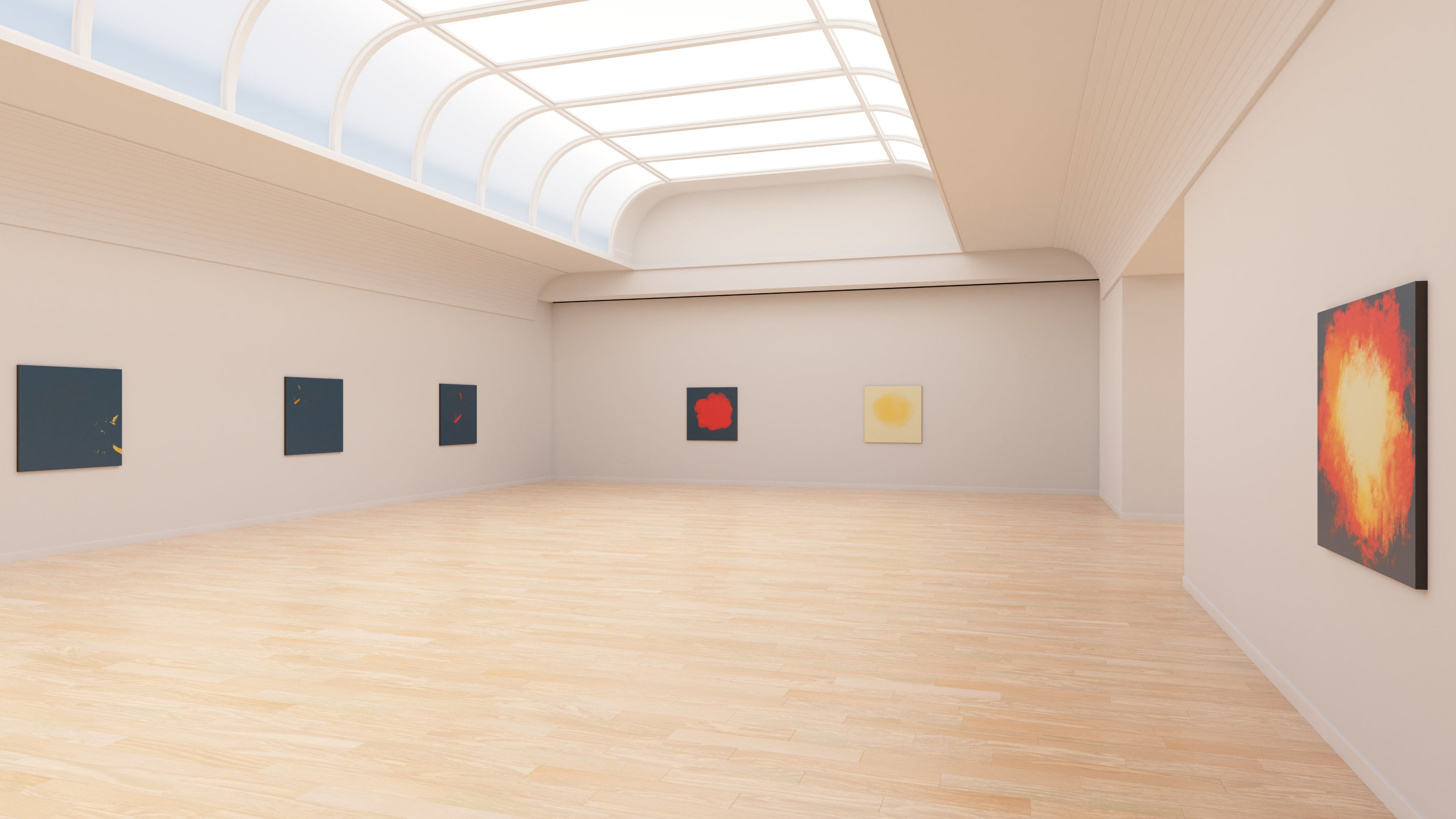 Art Museum Gallery Interior 24 Low-poly 3D model_2