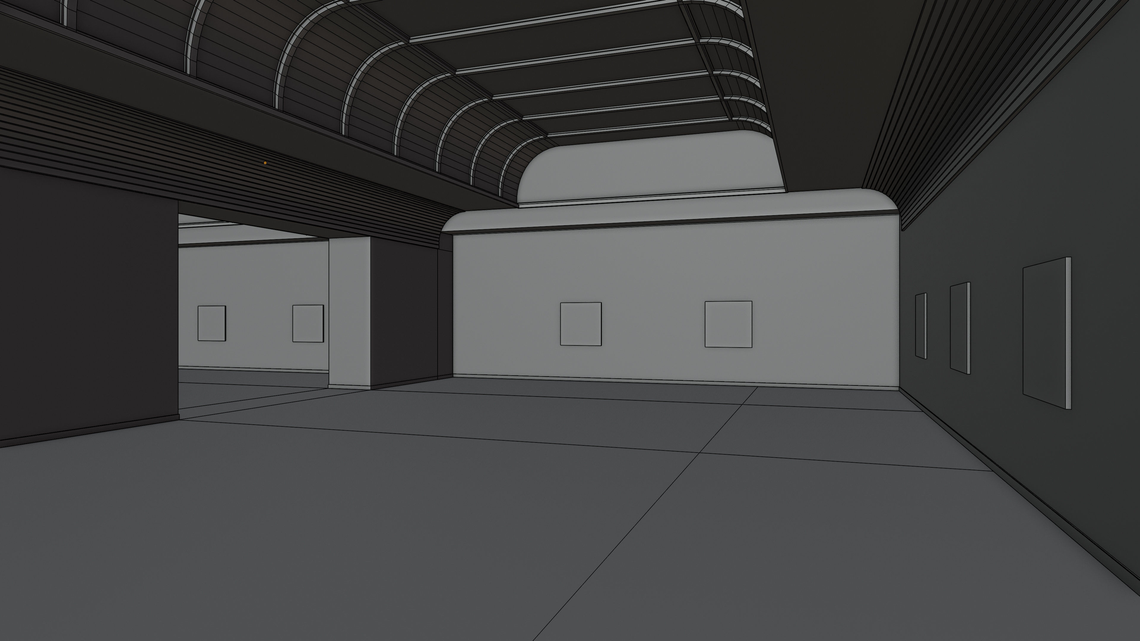 Art Museum Gallery Interior 24 Low-poly 3D model_19