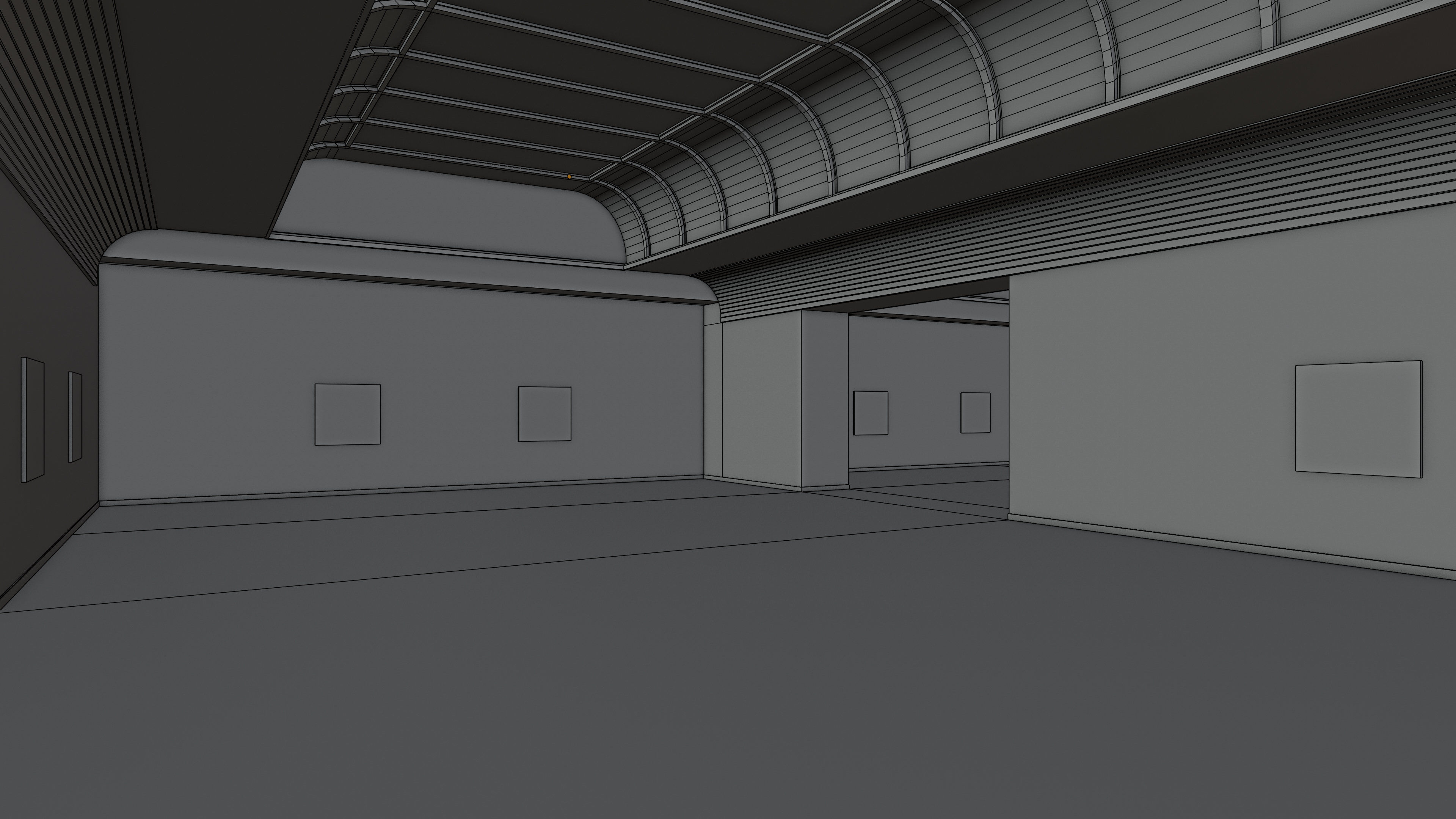 Art Museum Gallery Interior 24 Low-poly 3D model_12