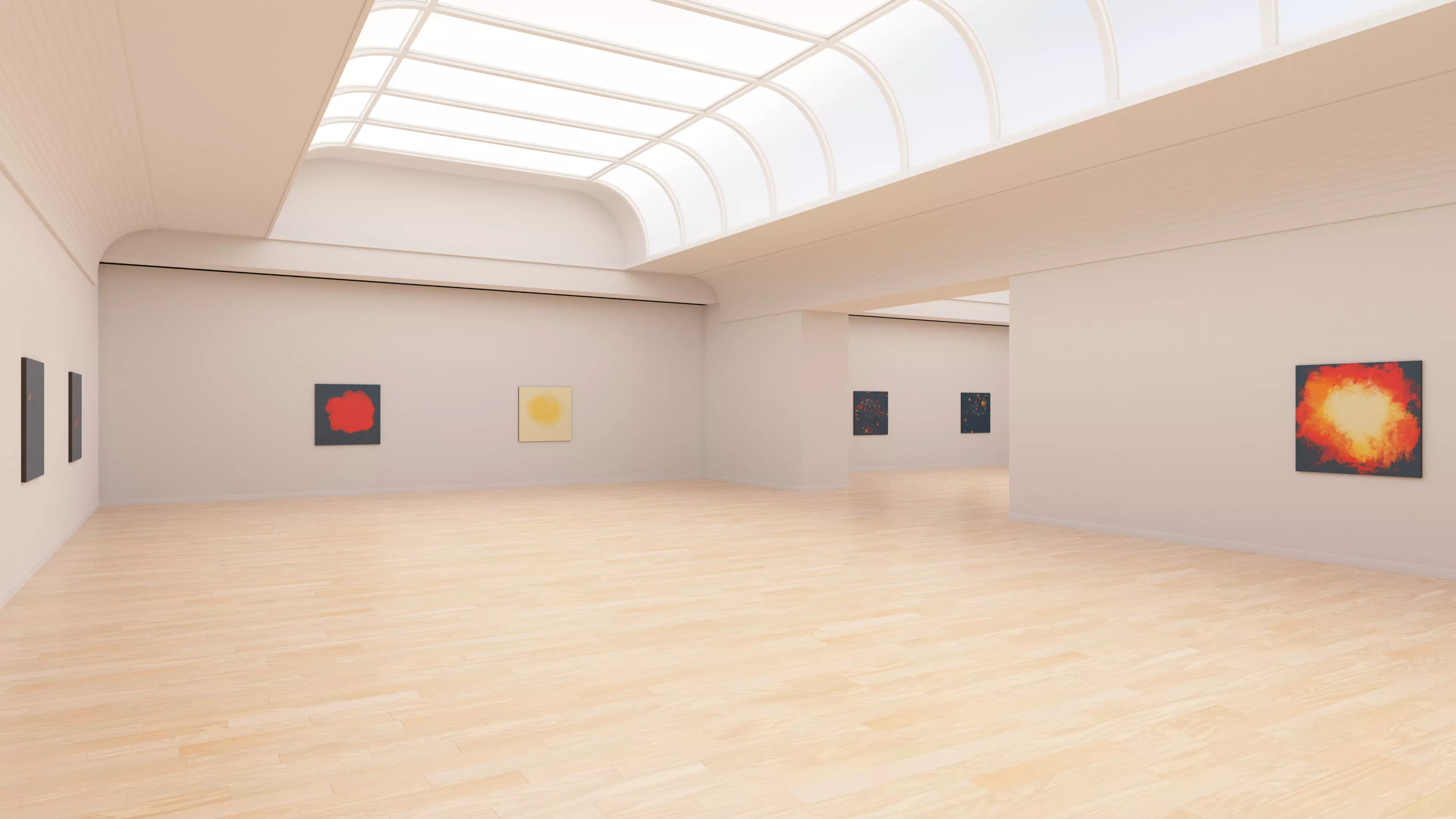 Art Museum Gallery Interior 24 Low-poly 3D model_0