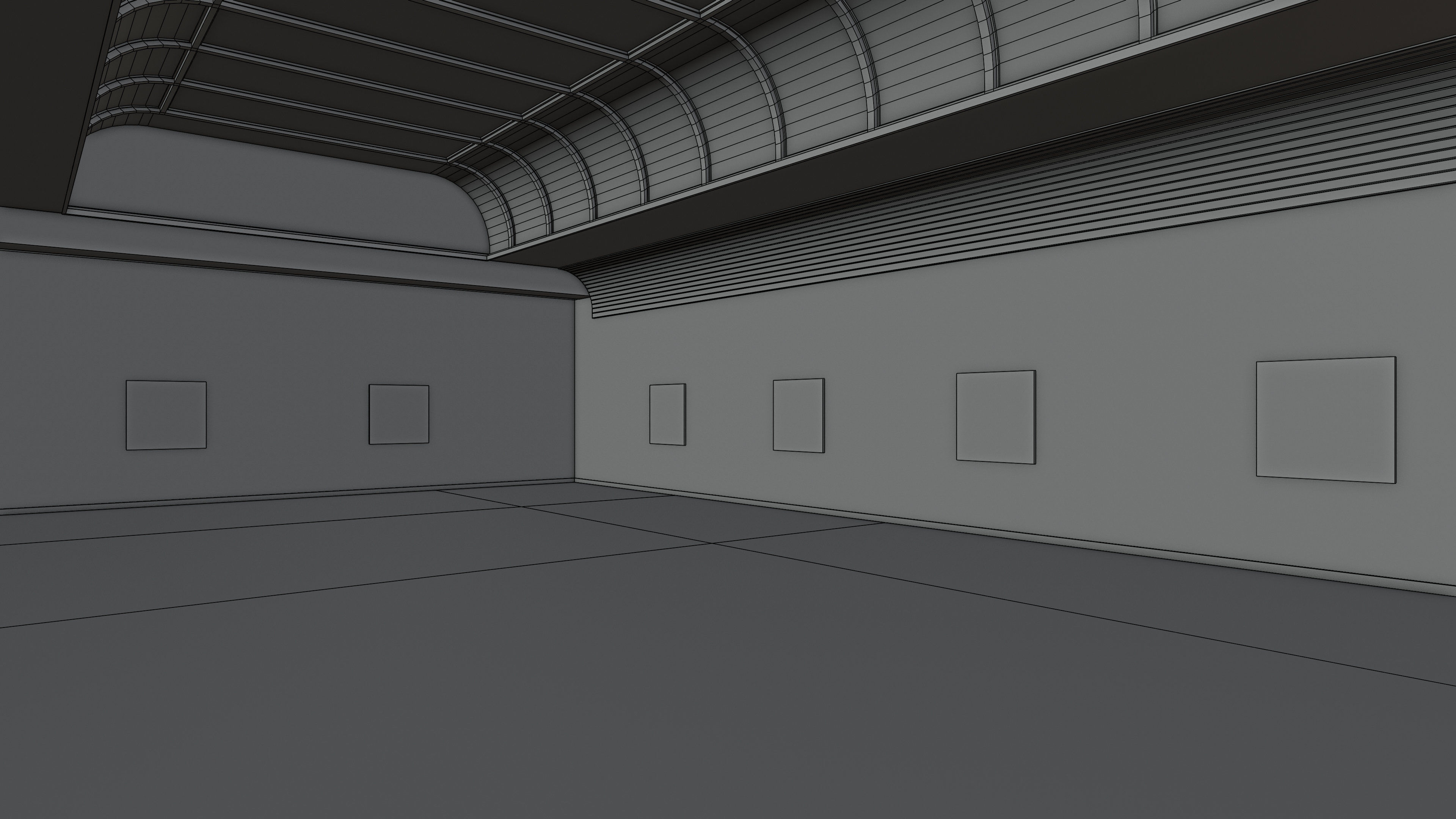 Art Museum Gallery Interior 24 Low-poly 3D model_18