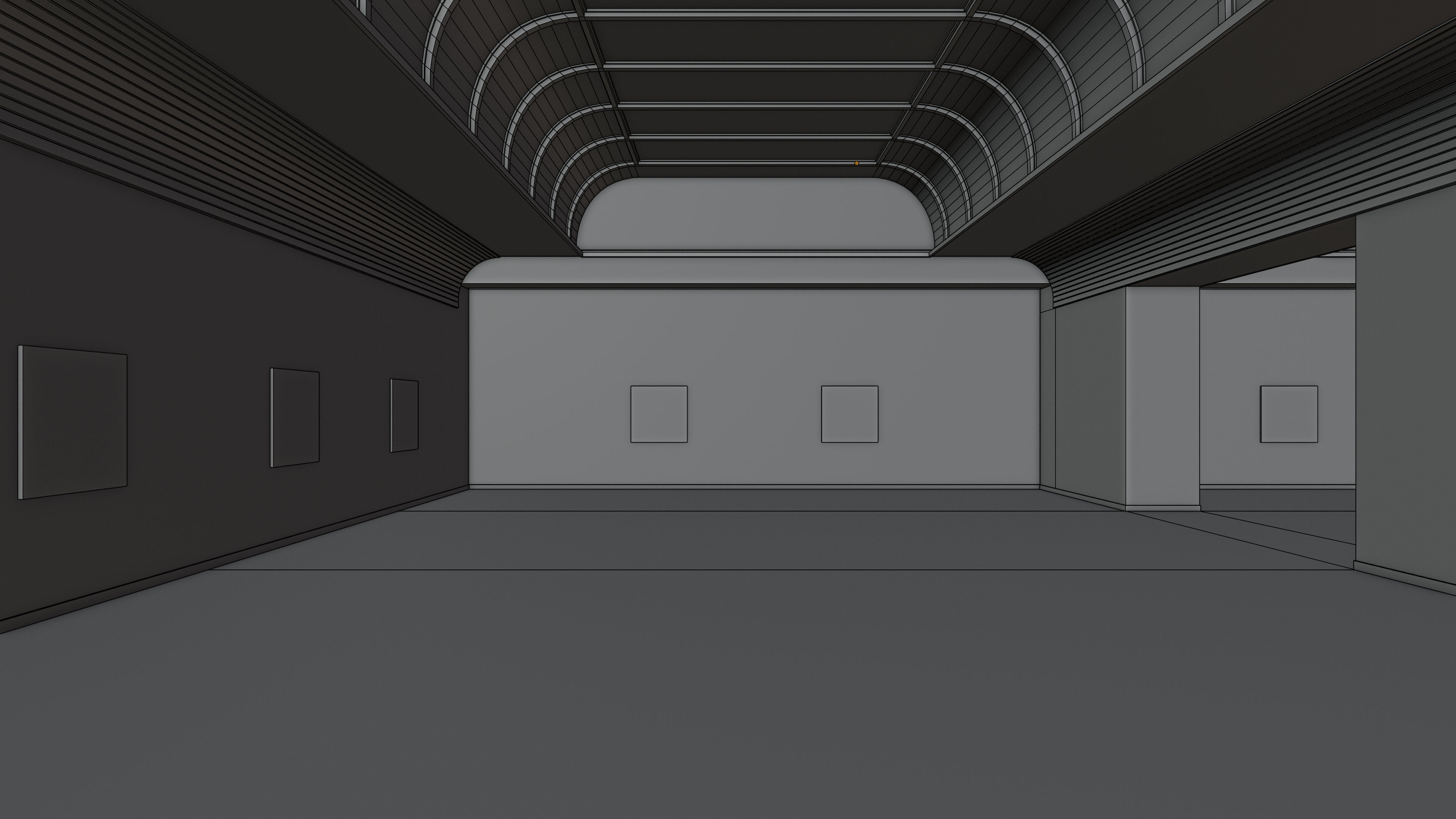 Art Museum Gallery Interior 24 Low-poly 3D model_13