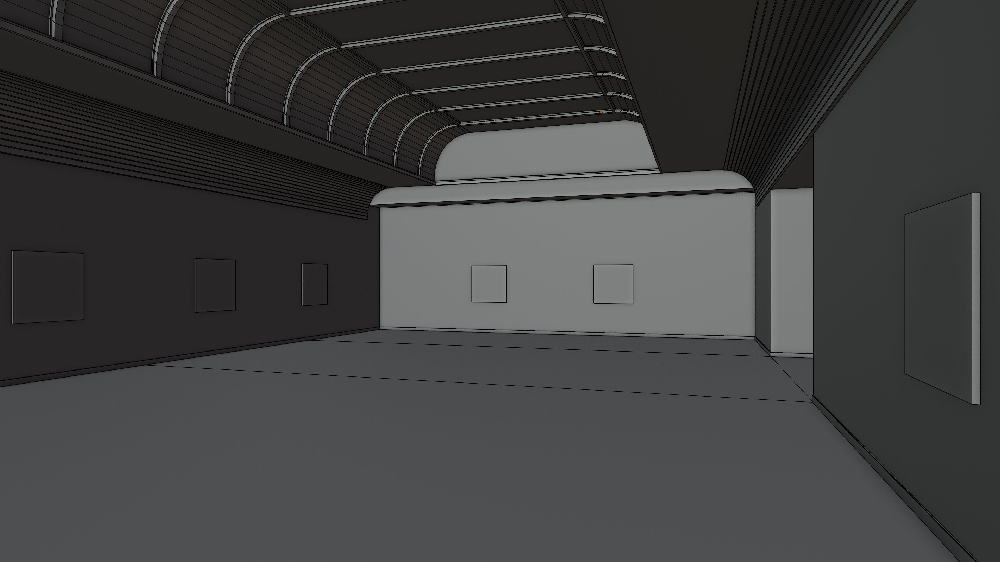 Art Museum Gallery Interior 24 Low-poly 3D model_14