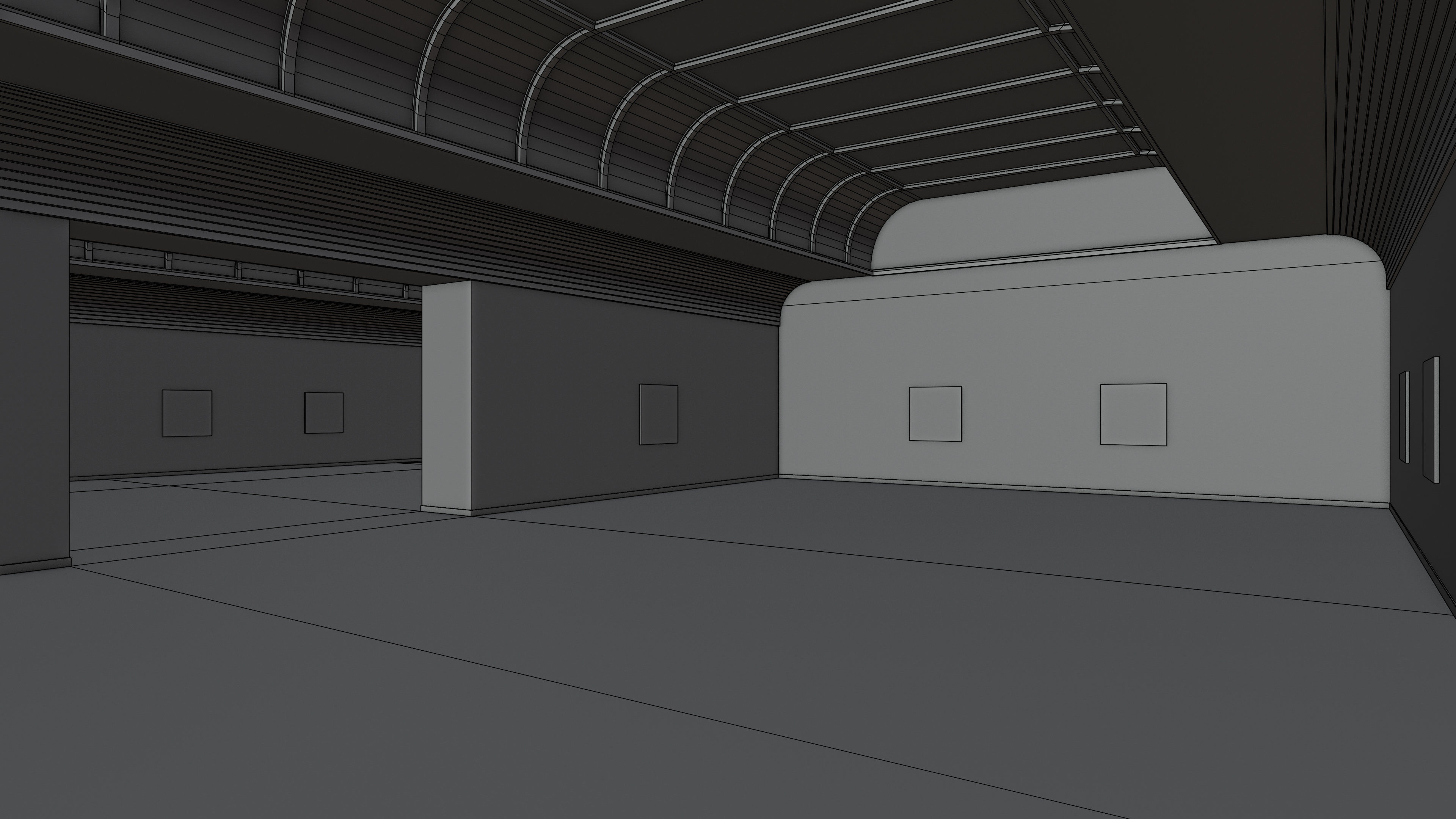 Art Museum Gallery Interior 24 Low-poly 3D model_23