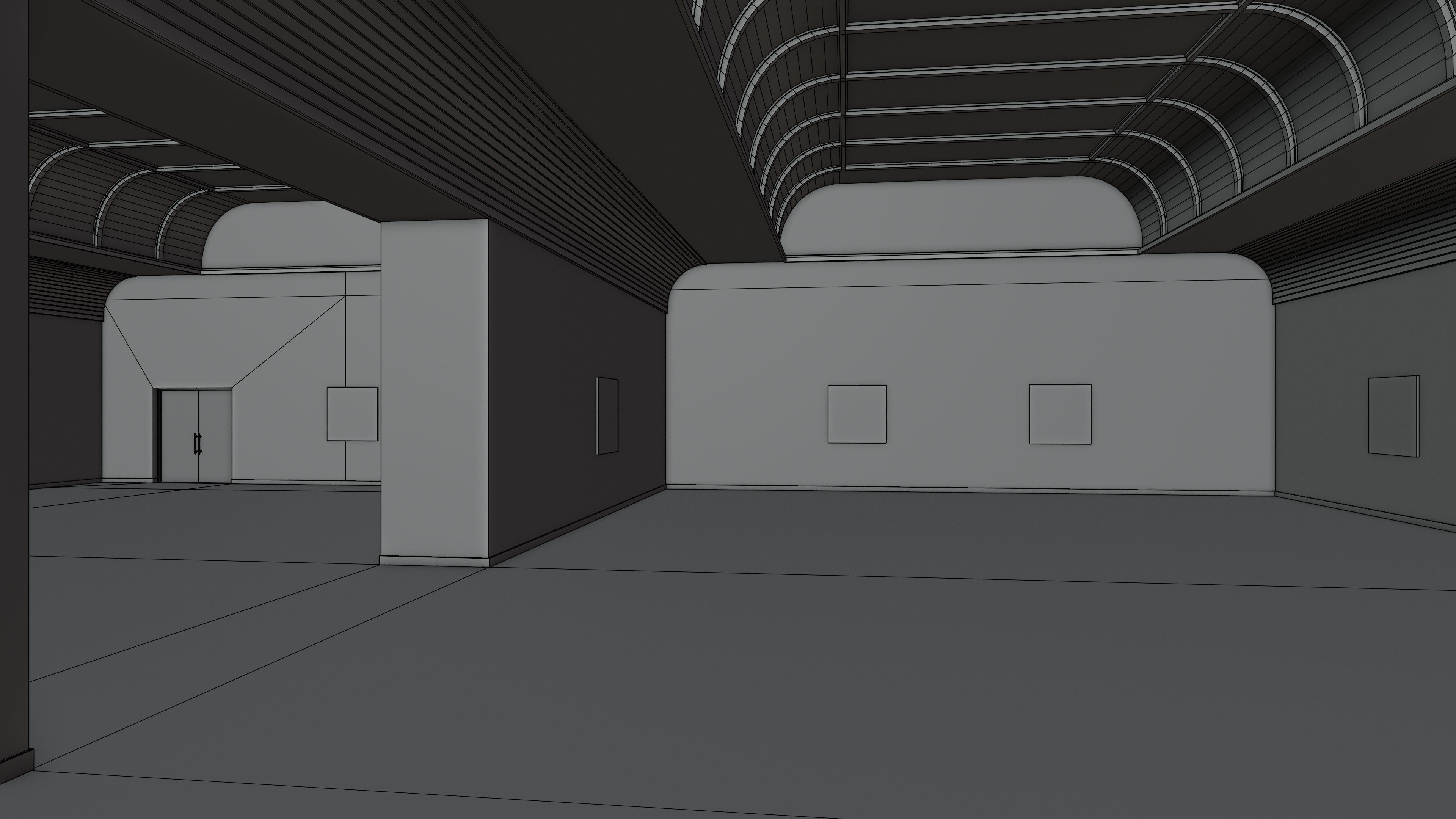 Art Museum Gallery Interior 24 Low-poly 3D model_22