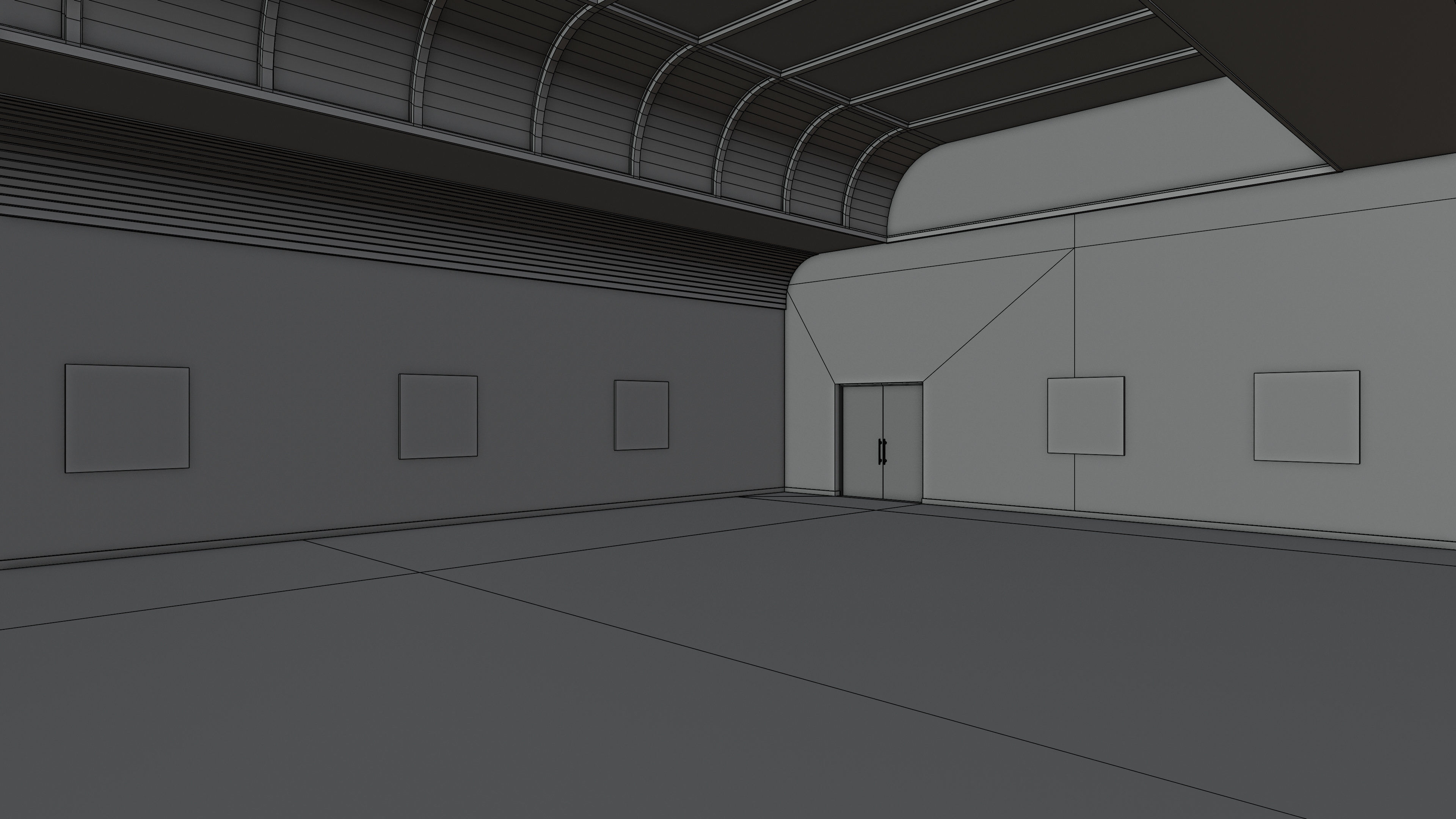 Art Museum Gallery Interior 24 Low-poly 3D model_17