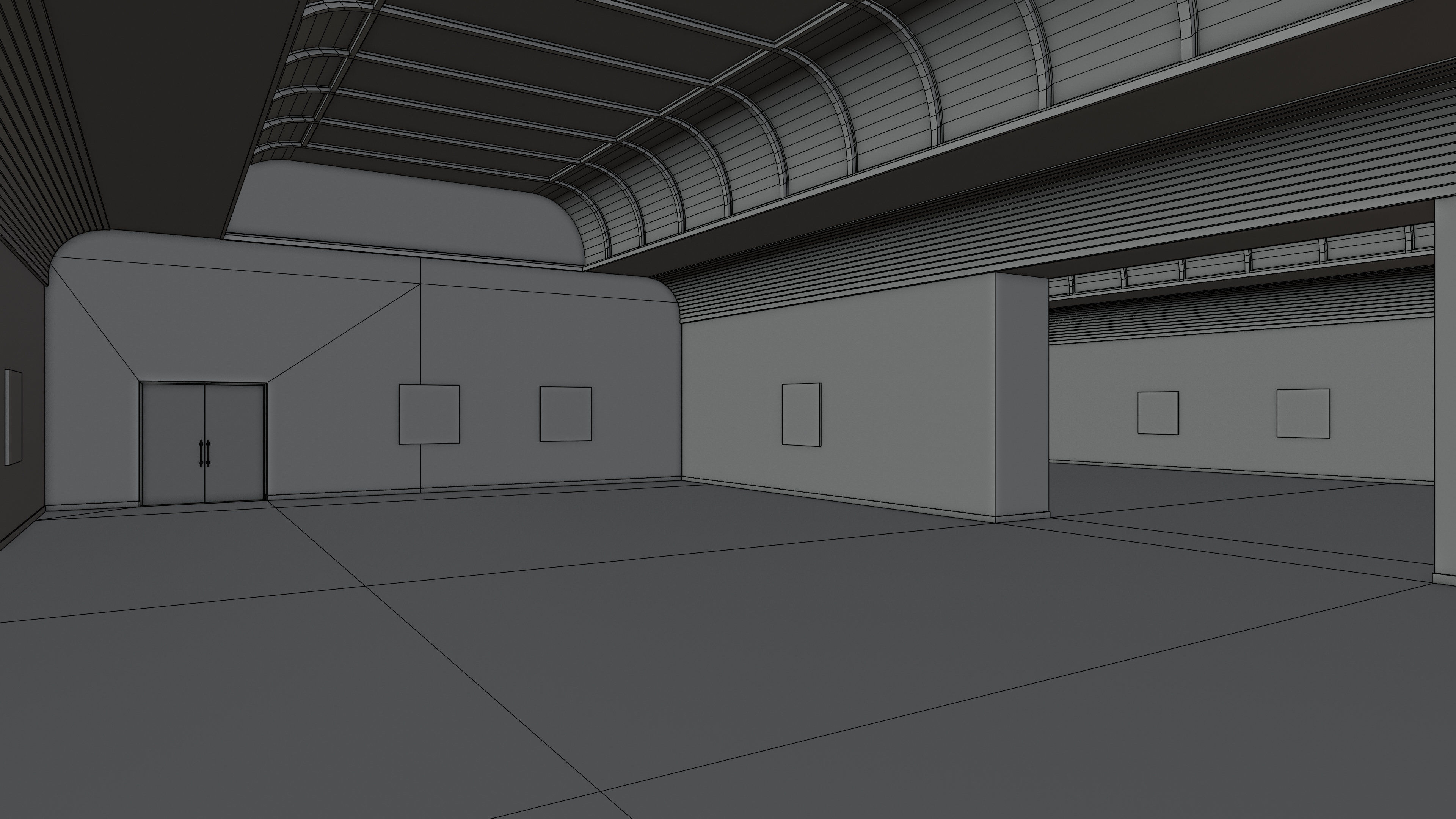 Art Museum Gallery Interior 24 Low-poly 3D model_20