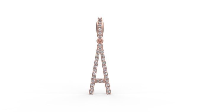 Initial Letters Pendant A  3D print model