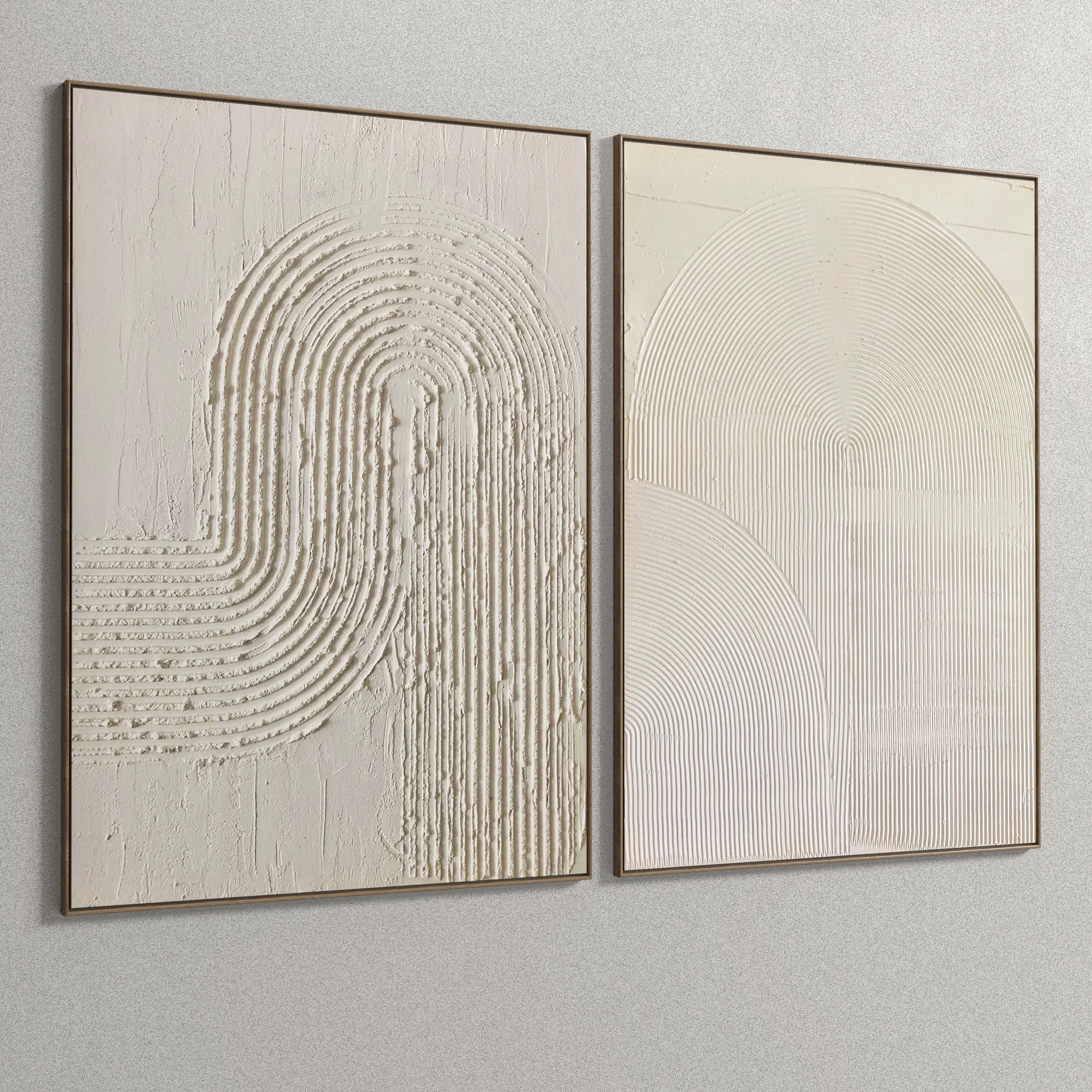 Plaster Two Photo Frame E-36 Low-poly 3D model_3