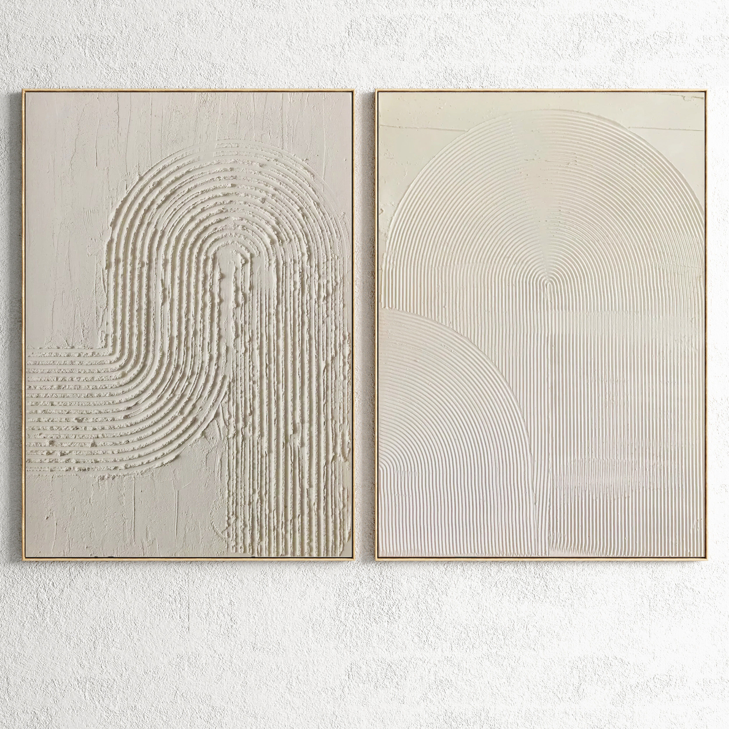 Plaster Two Photo Frame E-36 Low-poly 3D model_1