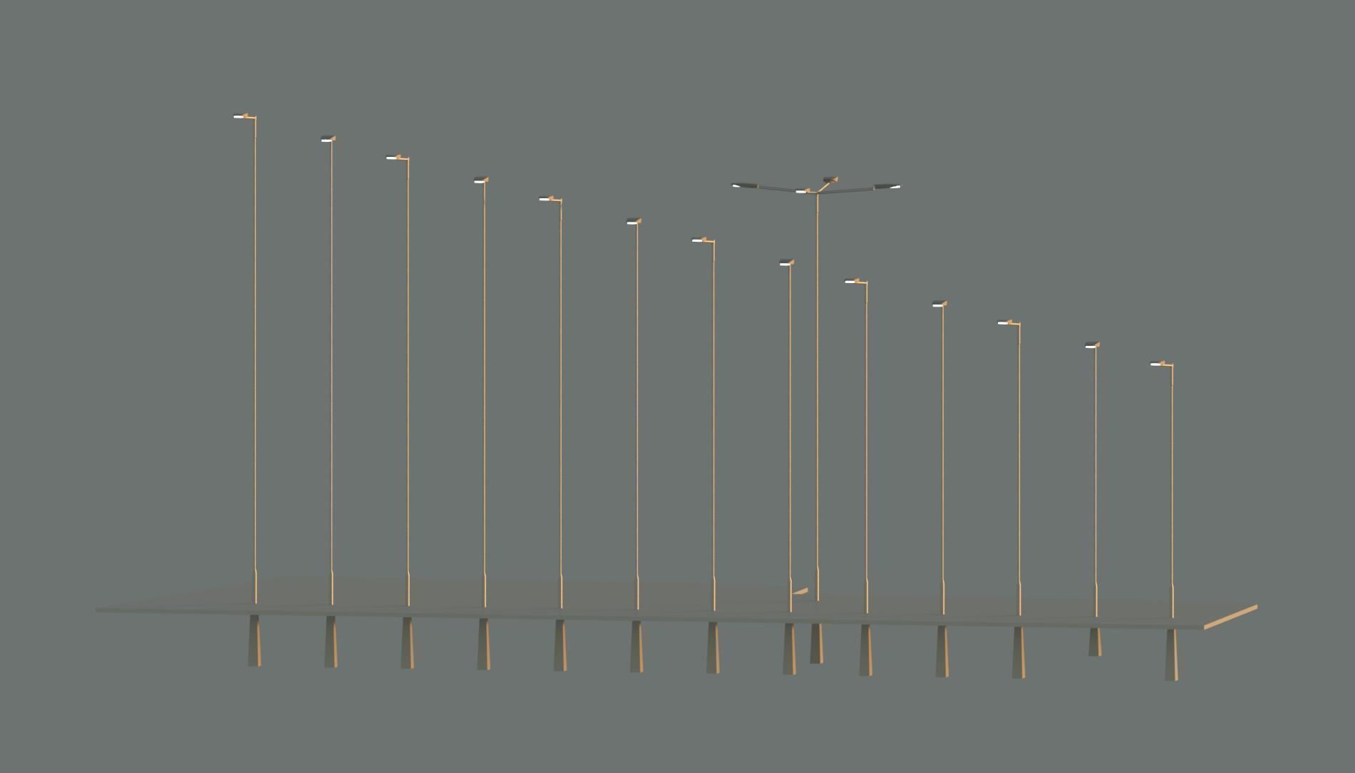 Revit - Light Pole package 3D model_3