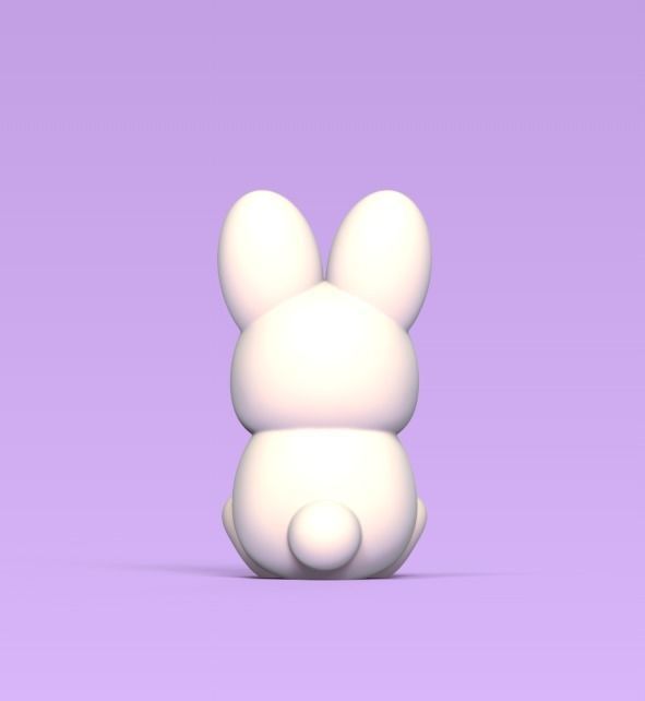 Bunny Eating Carrot 3D print model_2