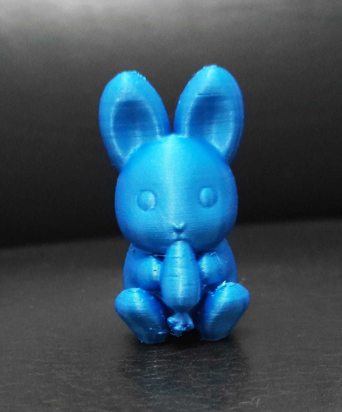 Bunny Eating Carrot 3D print model_3