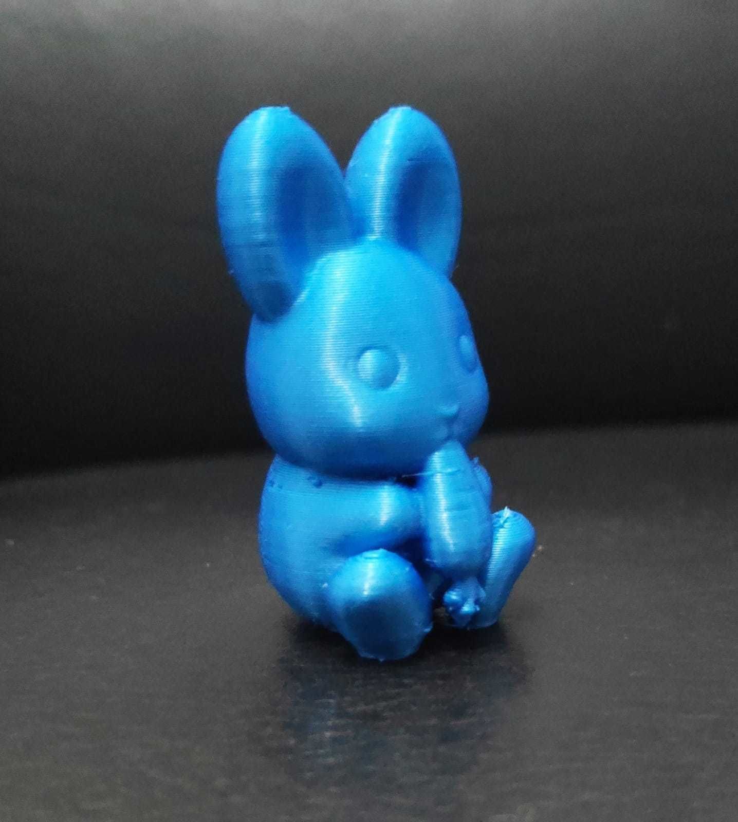 Bunny Eating Carrot 3D print model_7