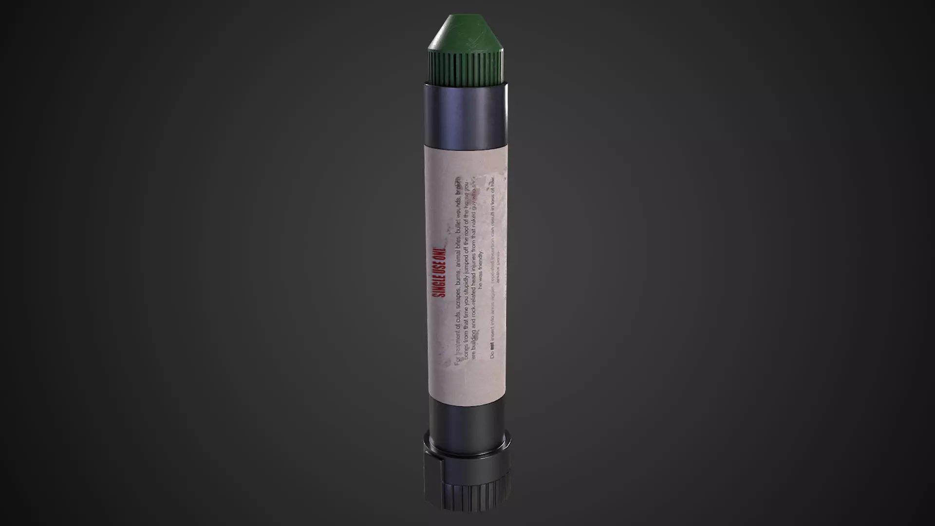 Health Syringe Low-poly 3D model_0