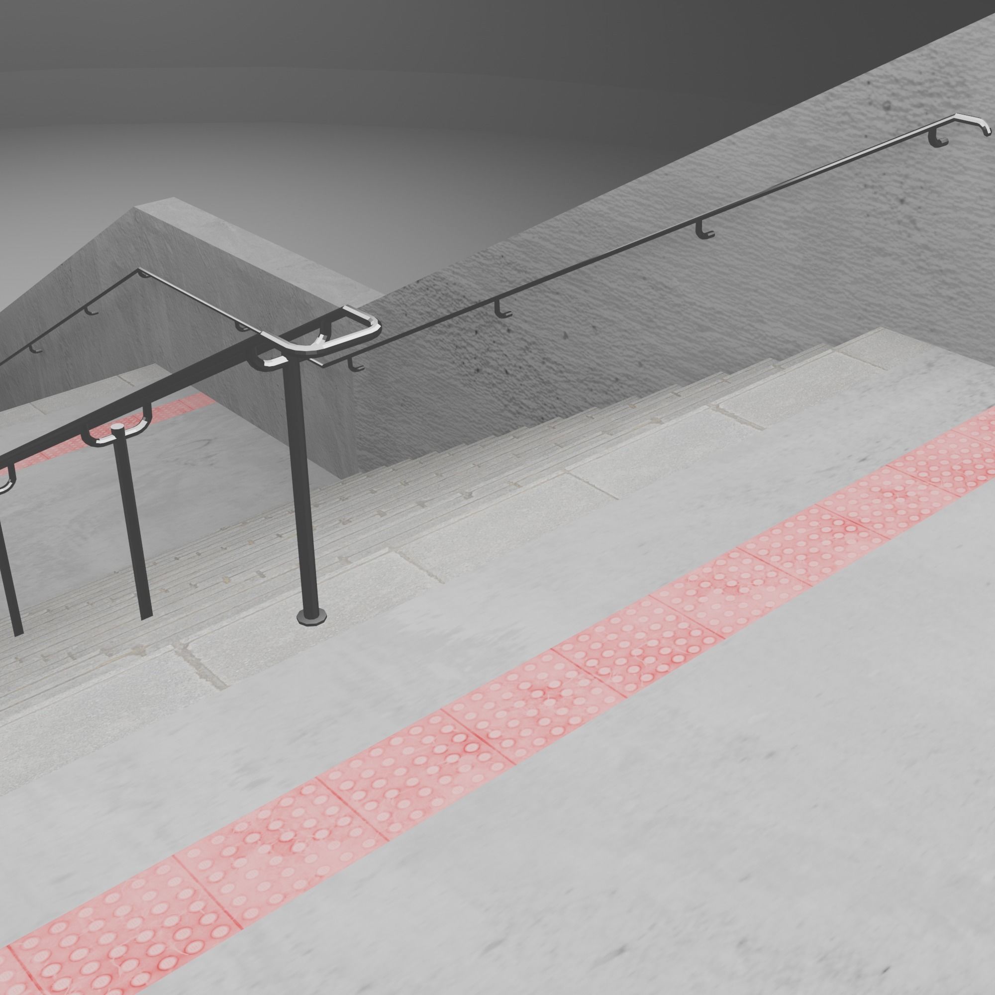 Stairs stair railing - stair railing 3D model_5