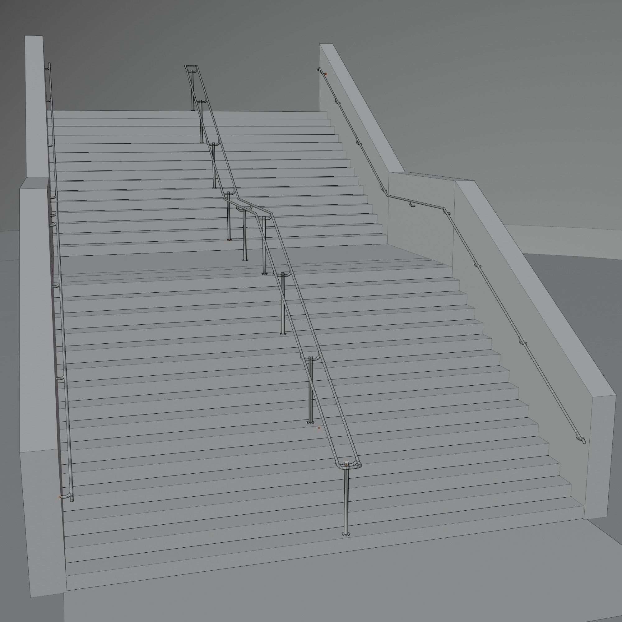 Stairs stair railing - stair railing 3D model_7