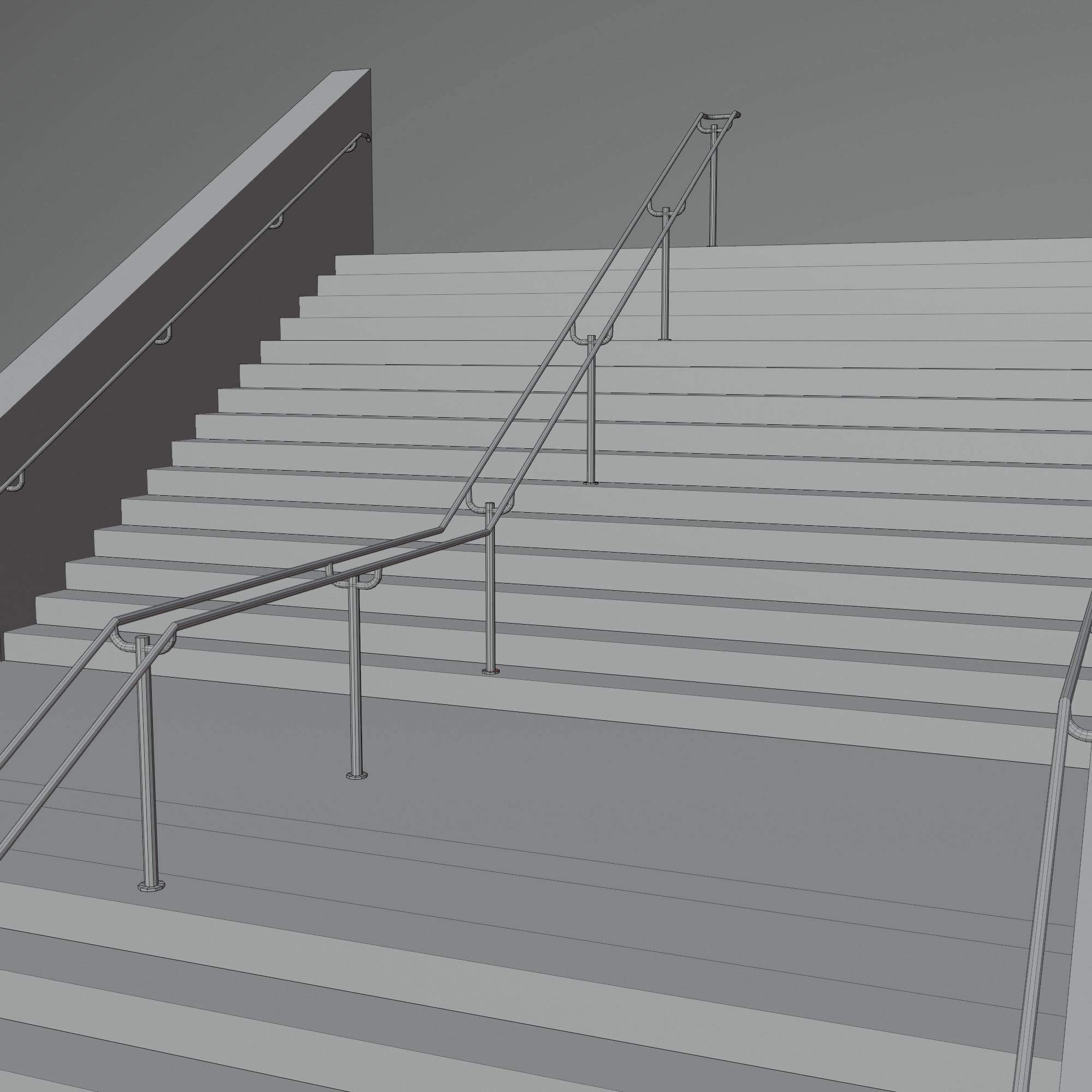 Stairs stair railing - stair railing 3D model_9