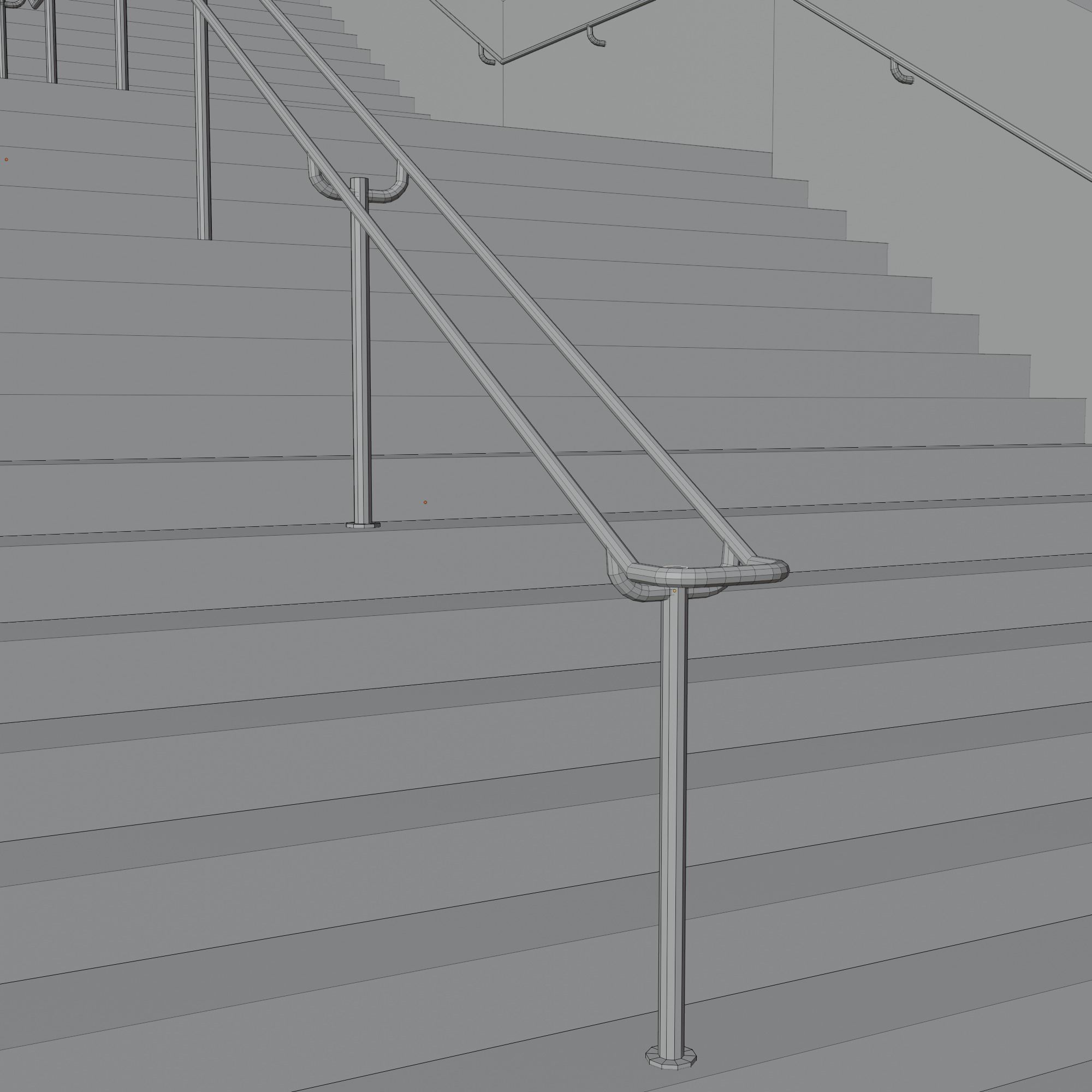 Stairs stair railing - stair railing 3D model_8