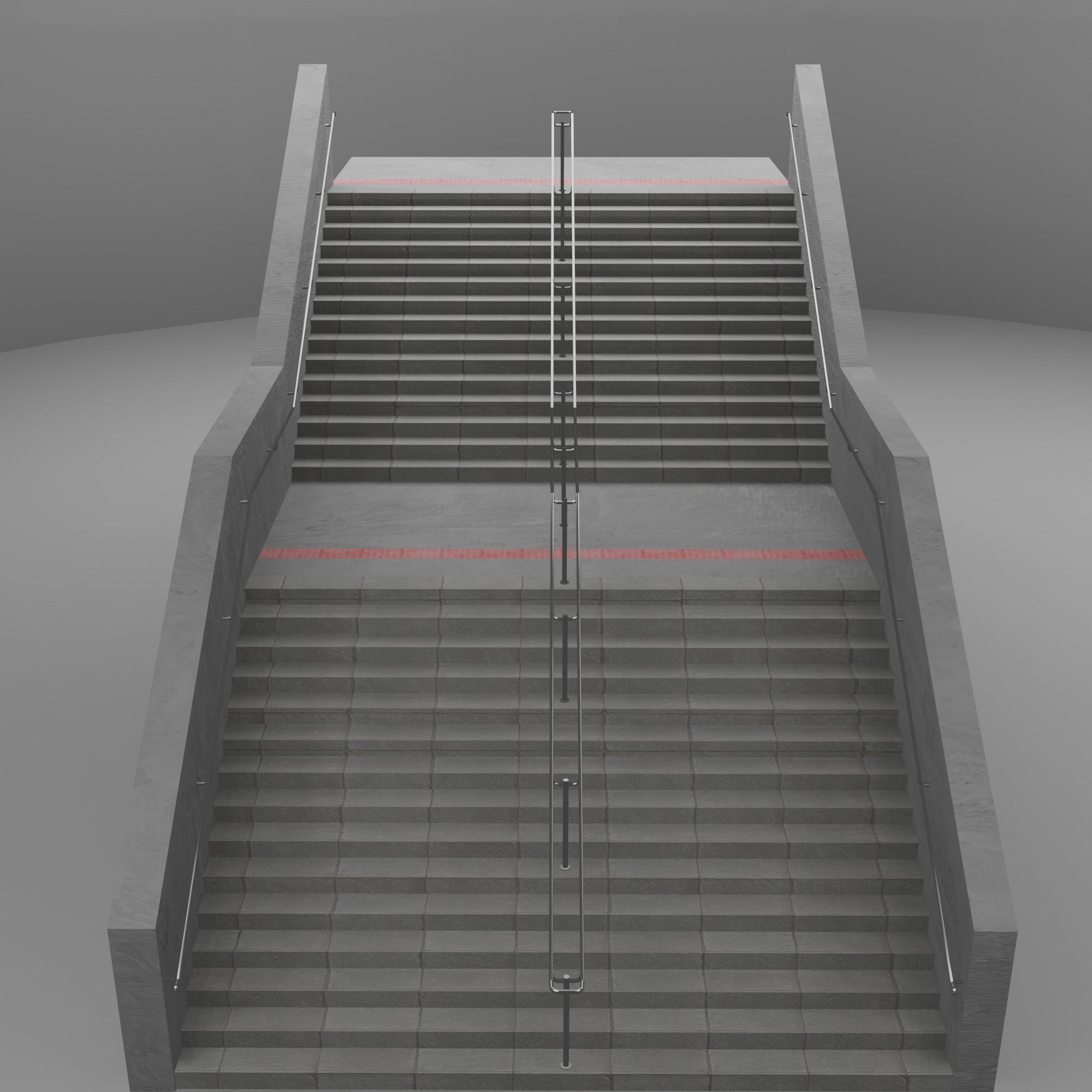 Stairs stair railing - stair railing 3D model_2