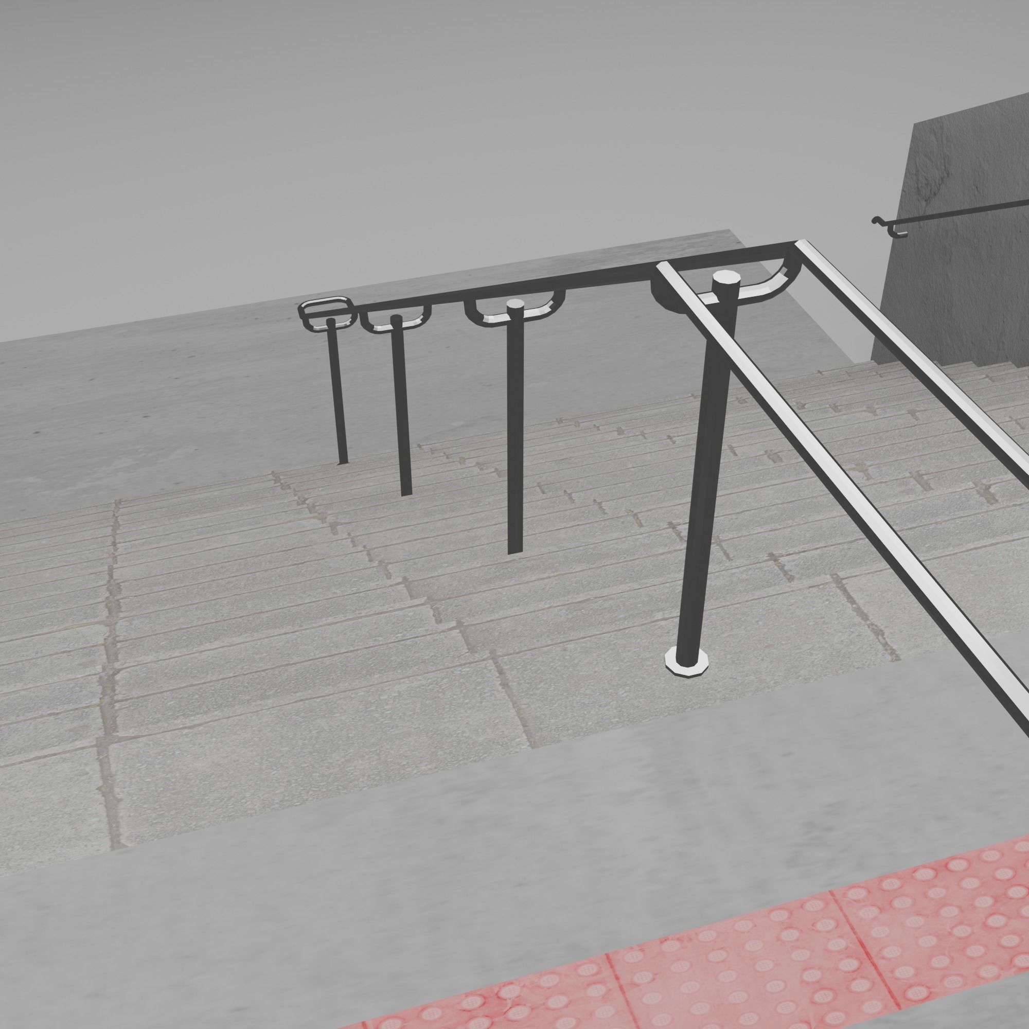 Stairs stair railing - stair railing 3D model_6