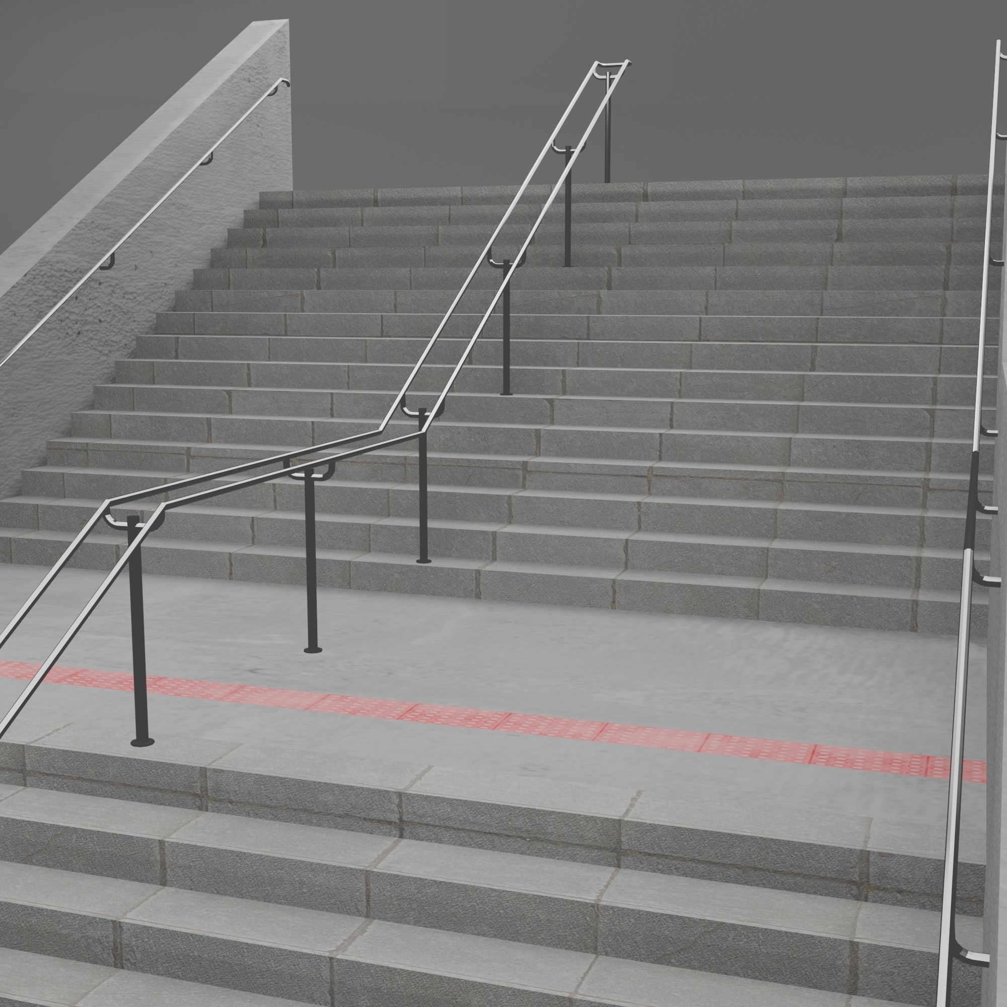 Stairs stair railing - stair railing 3D model_3