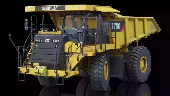 Caterpillar 775G Off Highway Truck Dirty Rigged 3D model