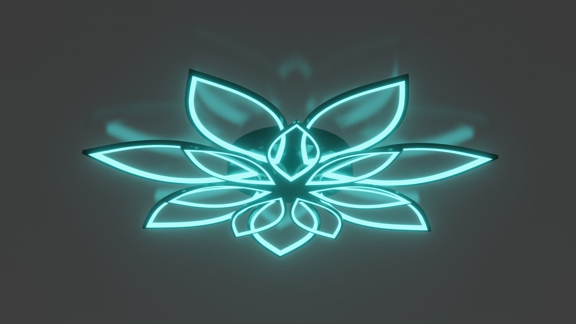 Chandelier Light Low-poly 3D model_2