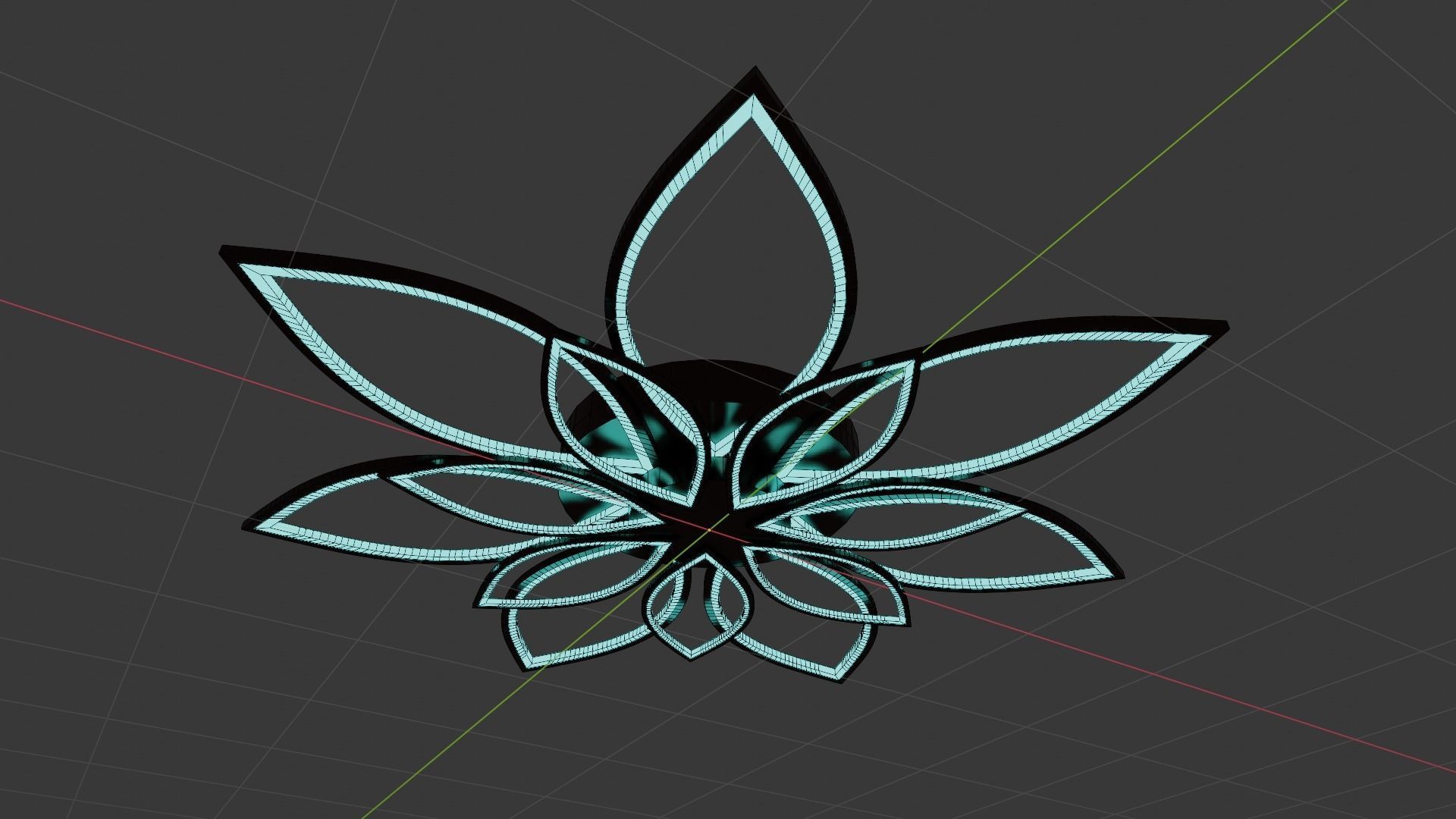 Chandelier Light Low-poly 3D model_9