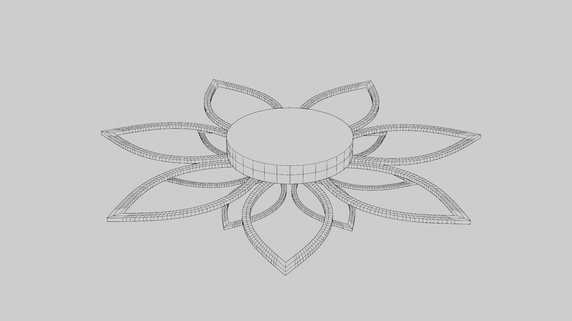 Chandelier Light Low-poly 3D model_15