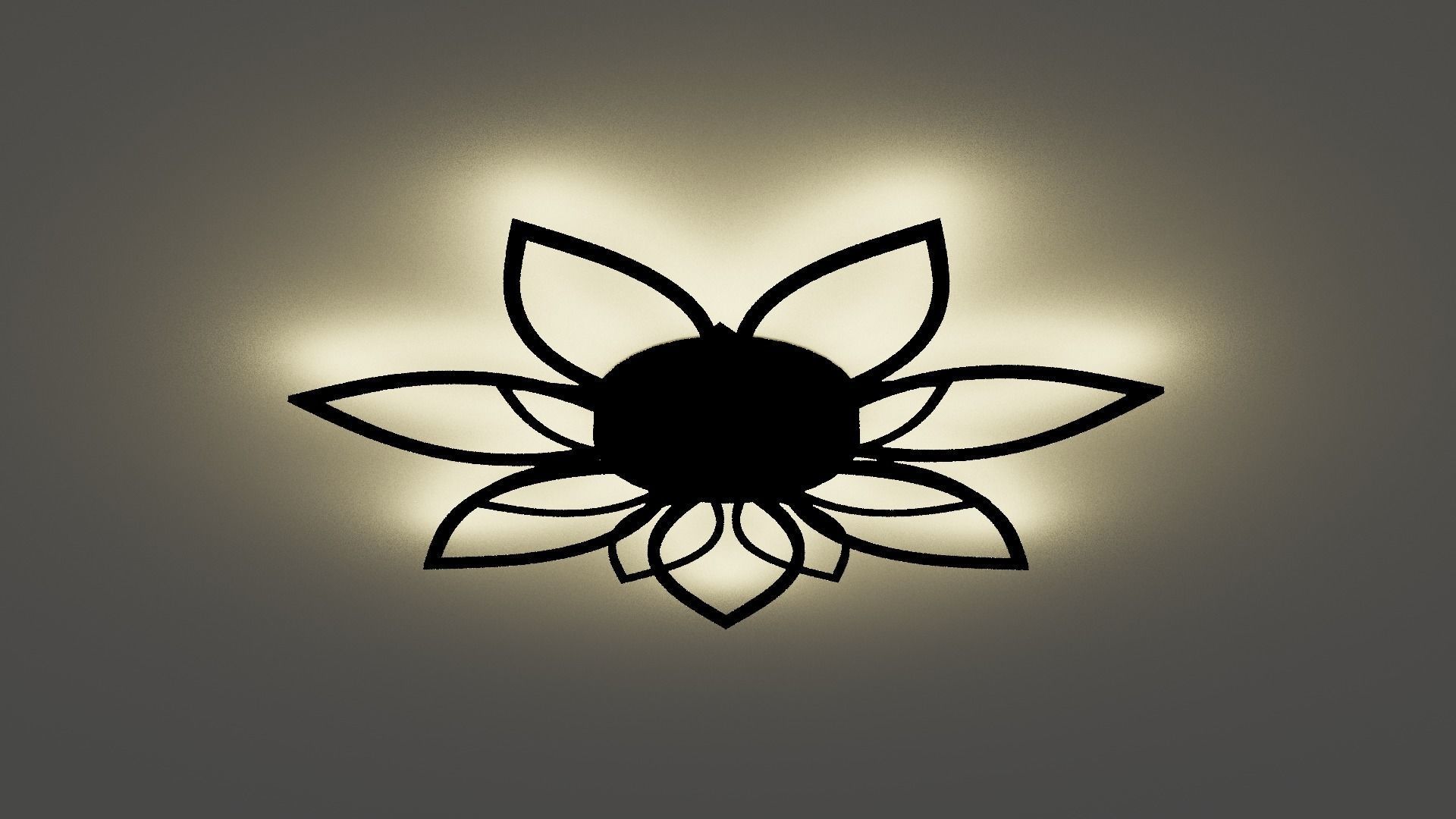 Chandelier Light Low-poly 3D model_8