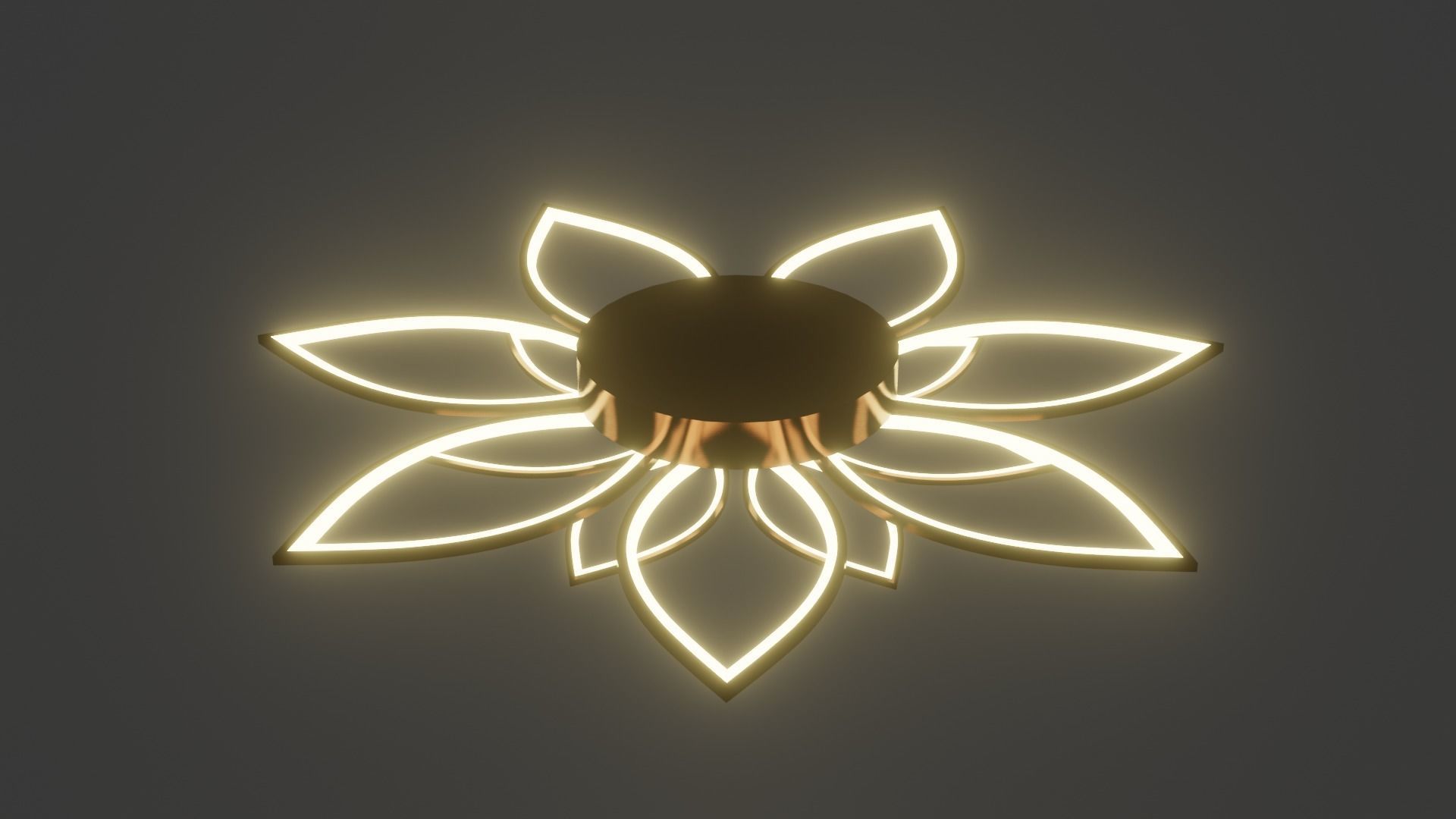 Chandelier Light Low-poly 3D model_6