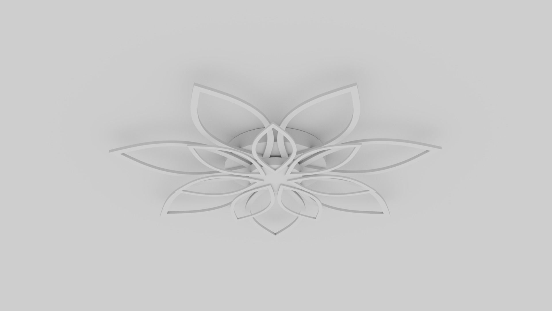 Chandelier Light Low-poly 3D model_12