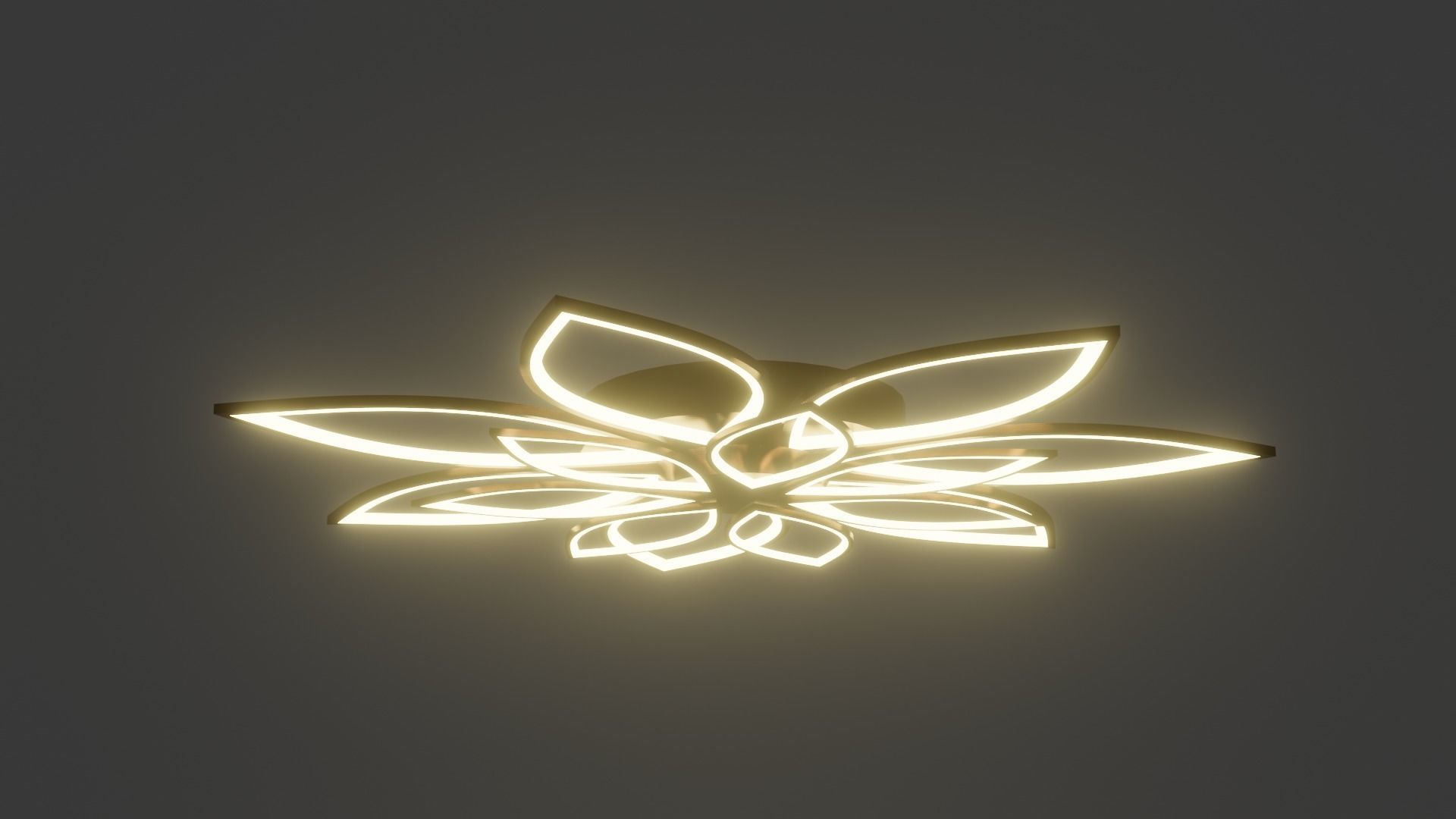 Chandelier Light Low-poly 3D model_4