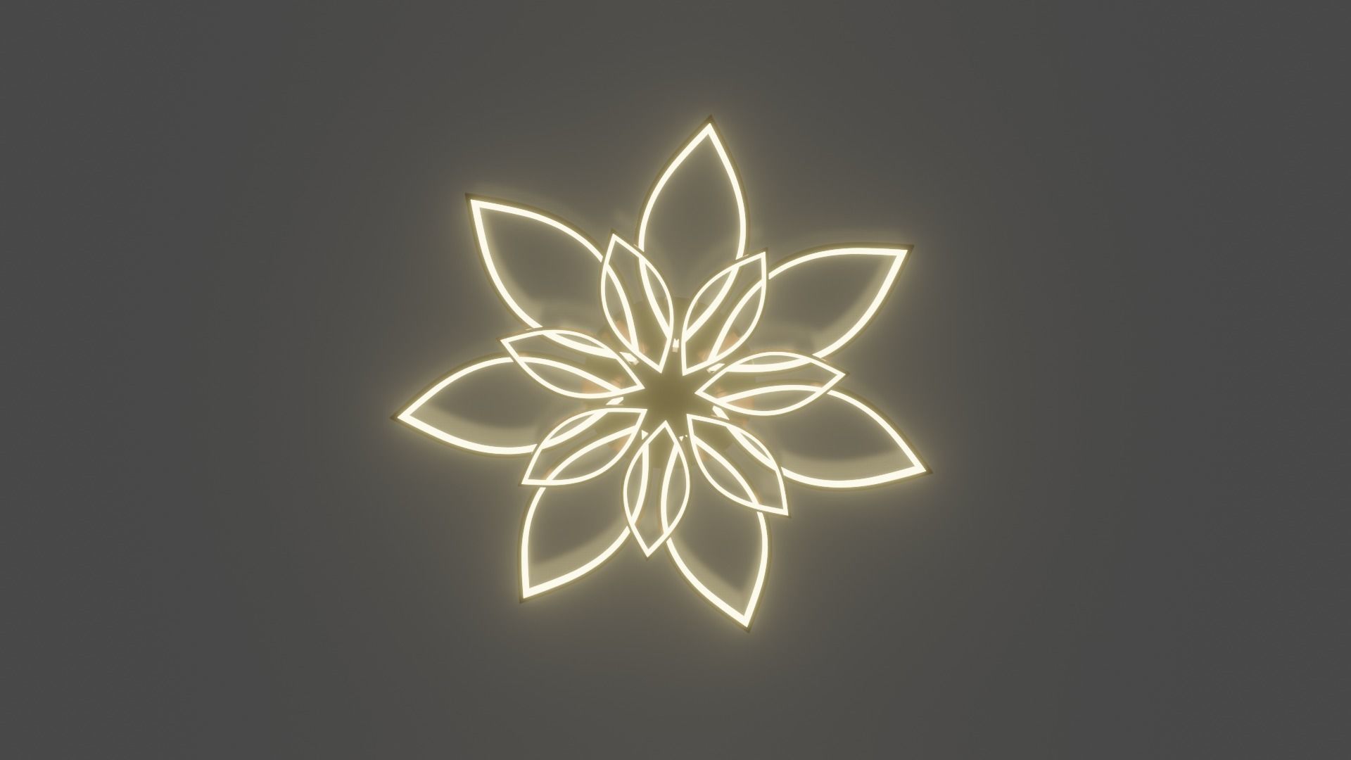 Chandelier Light Low-poly 3D model_5