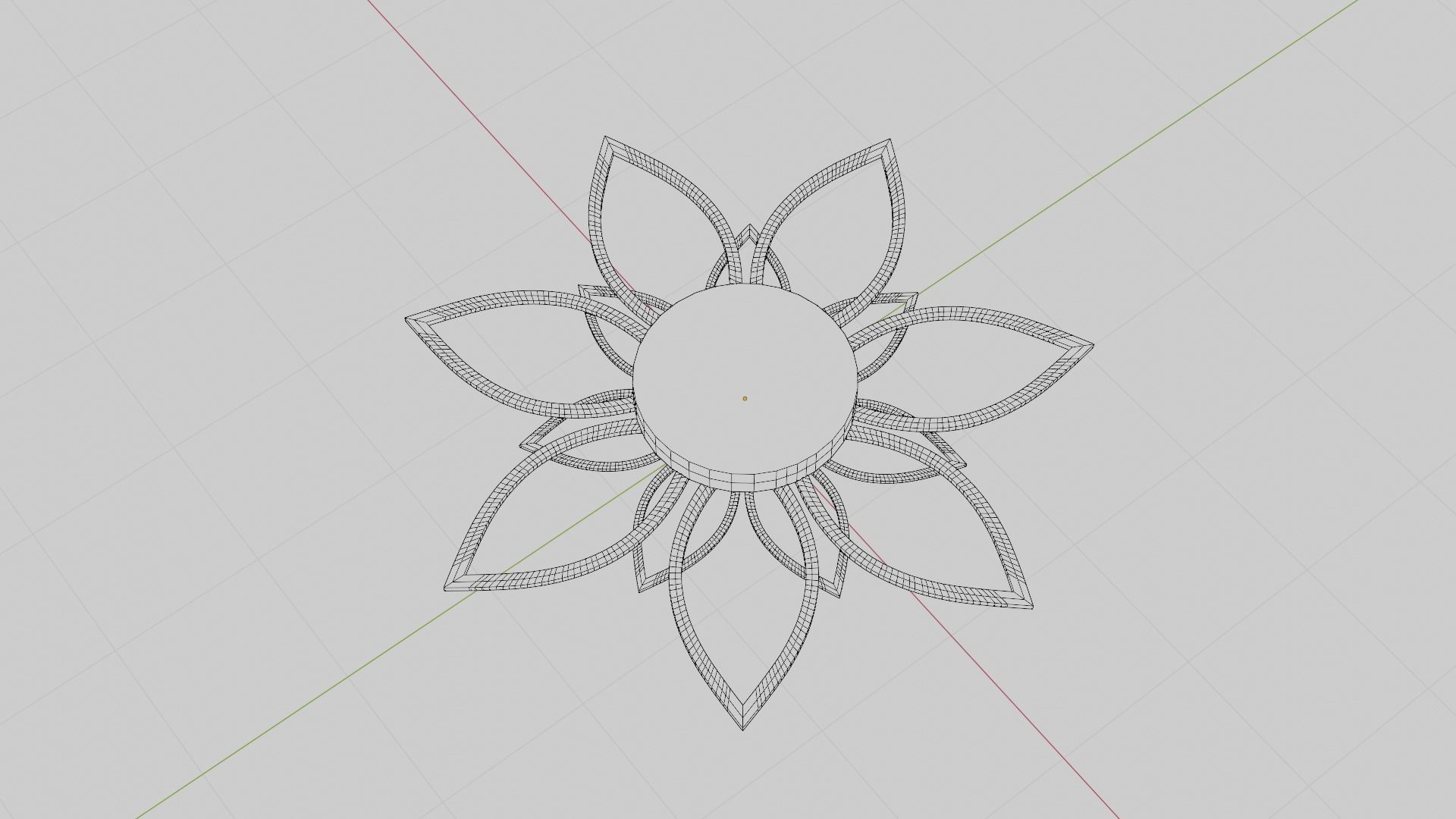 Chandelier Light Low-poly 3D model_13