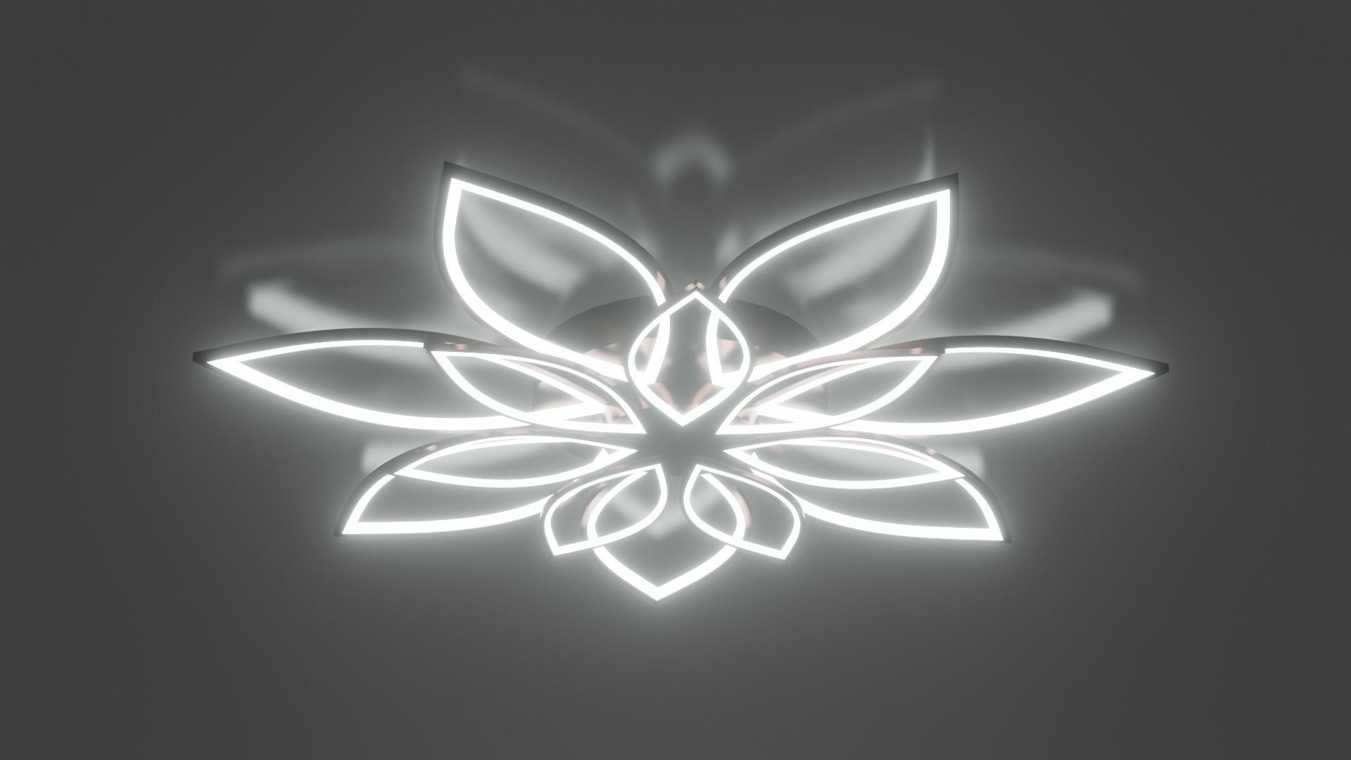 Chandelier Light Low-poly 3D model_1