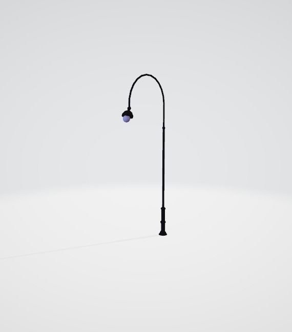 STREET LAMB  Low-poly 3D model_1