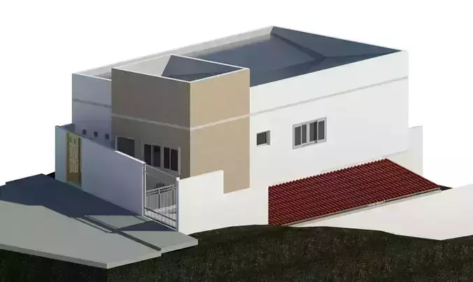 Townhouse 01 - Project Created with Parametric Families of Revit