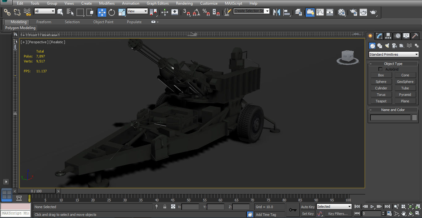 M167 VADS Low-poly 3D model_9