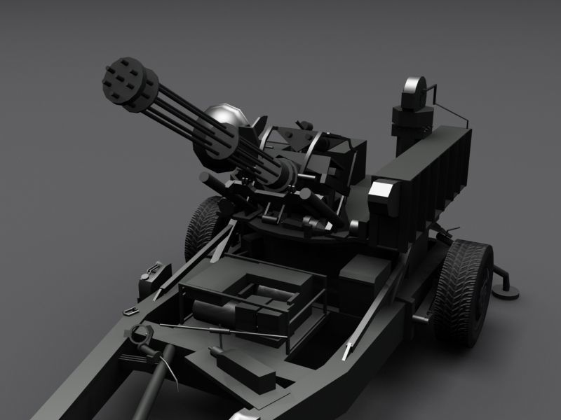 M167 VADS Low-poly 3D model_7