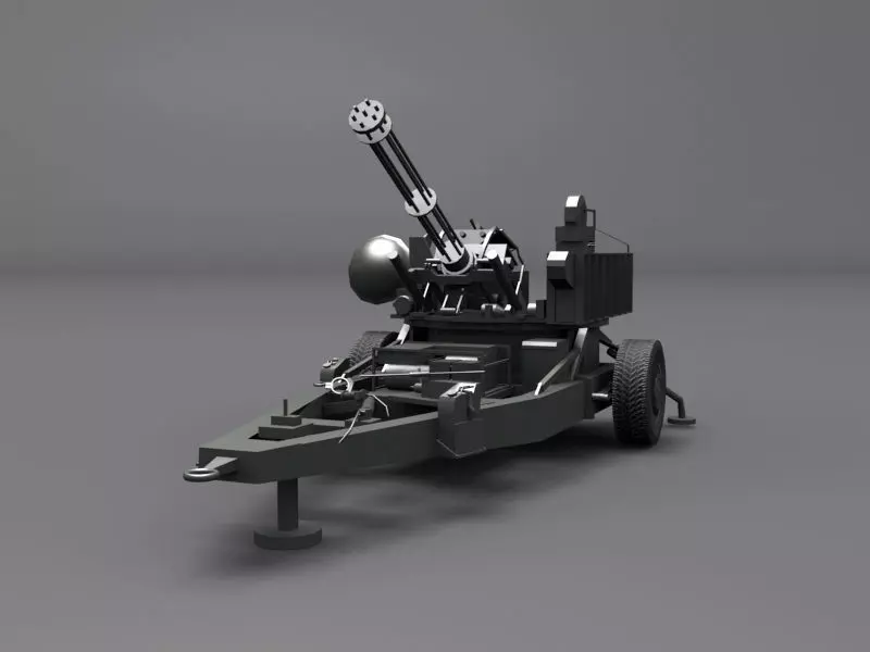 M167 VADS Low-poly 3D model_0