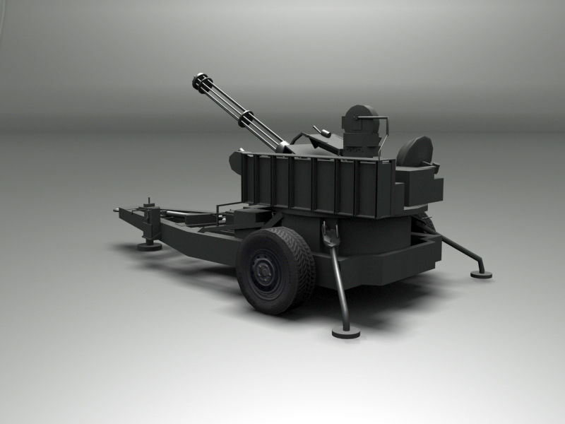 M167 VADS Low-poly 3D model_3