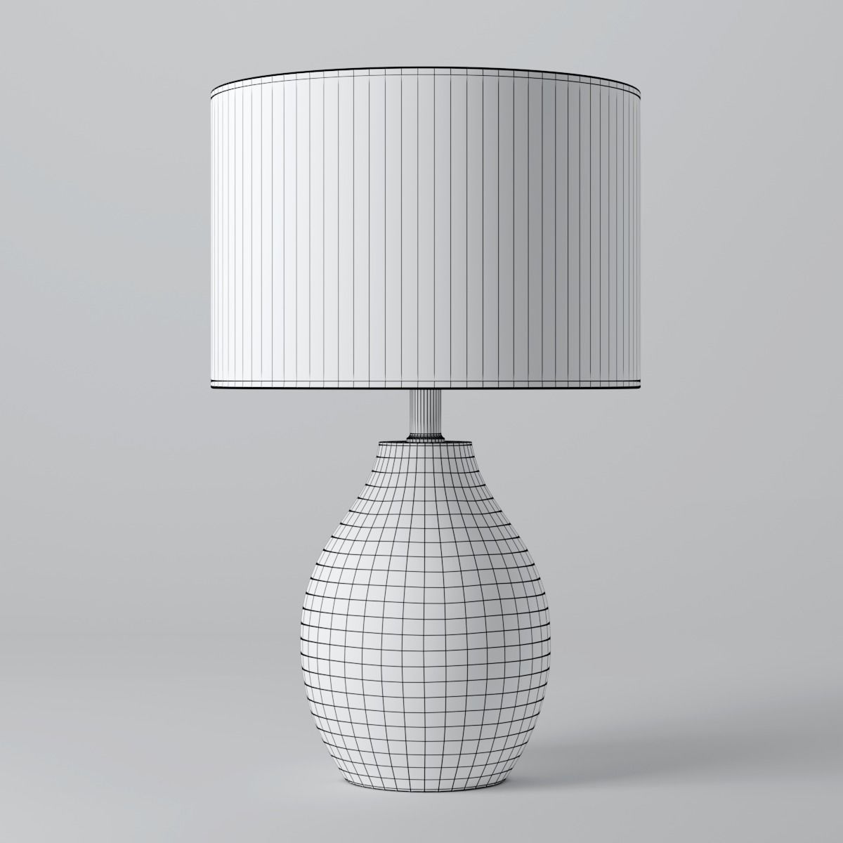 Peacock Feather Gold Table Lamp 3D model_2