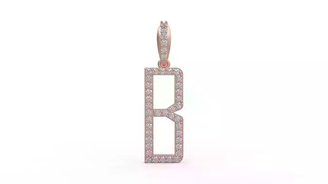 Initial Letters Pendant B 3D print model