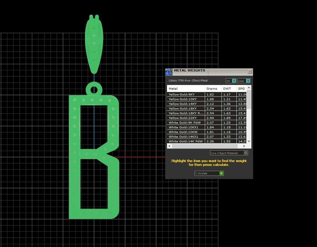 Initial Letters Pendant B 3D print model_6