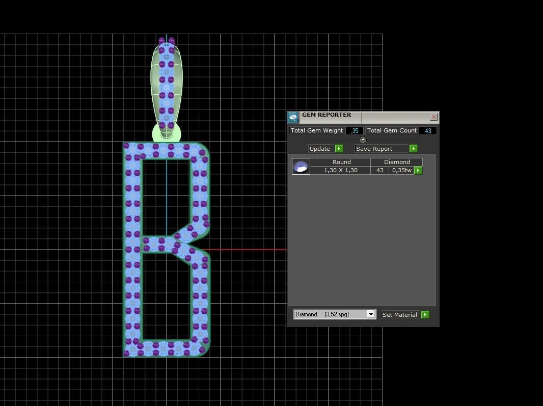 Initial Letters Pendant B 3D print model_5
